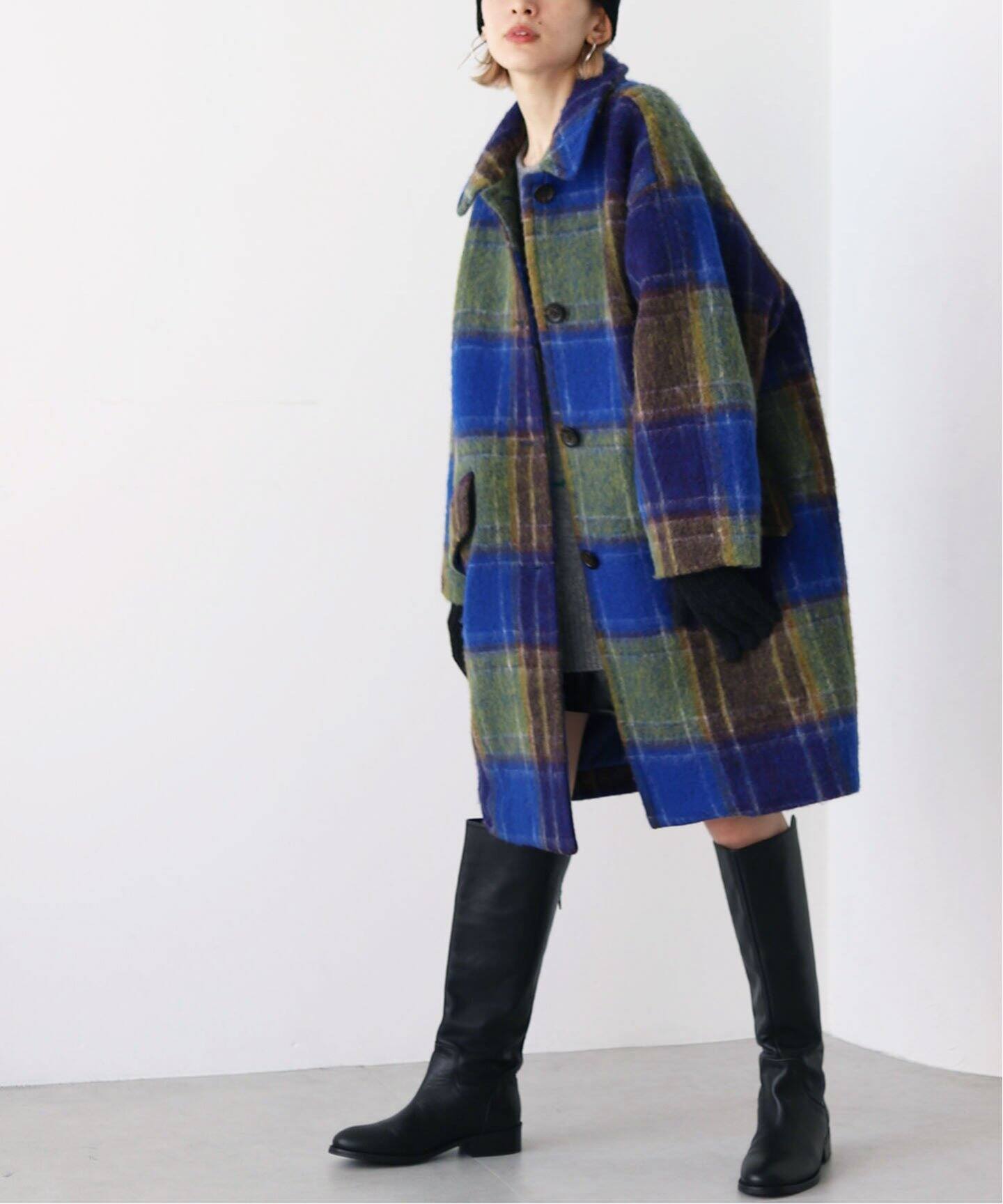 SLOBE citron.Mapel ステンカラーコクーンコート（ステンカラーコート  