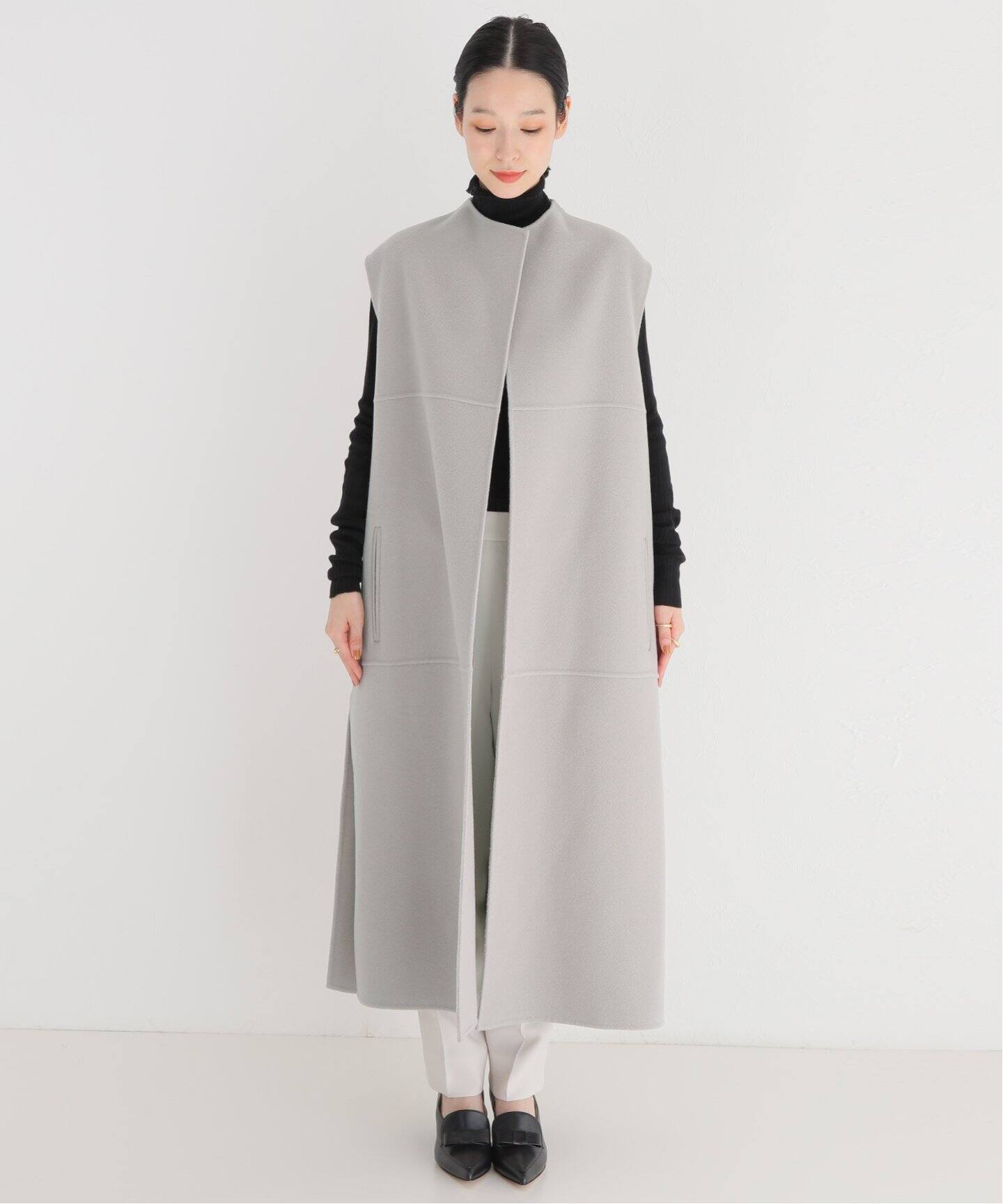 HAVEL studio/ハーヴェル スタジオ】カシミアブレンド リバー ベスト  