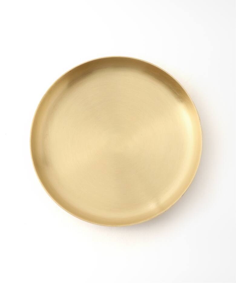 【fog linen work/フォグリネンワーク】BRASS PLATE ROUND S 真鍮トレイ（ルームフレグランス／キャンドル