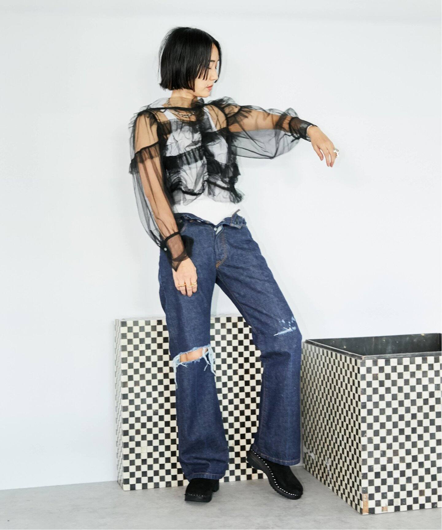 KURO for CITYSHOP】FLARE デニムパンツ（デニムパンツ・ジーンズ 