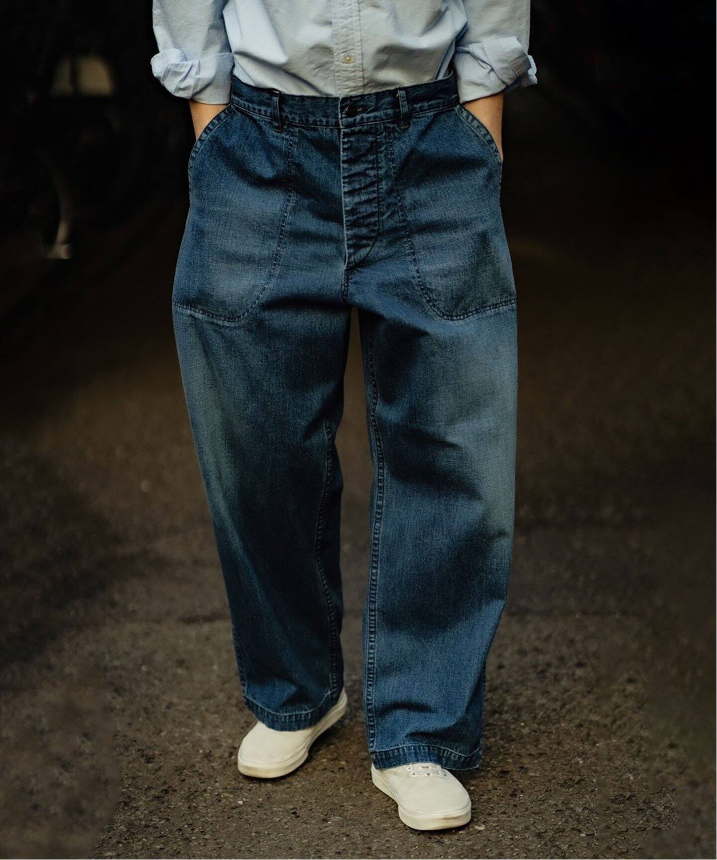 A.PRESSE/アプレッセ】US Navy Denim Baker Pants（その他パンツ）｜L  