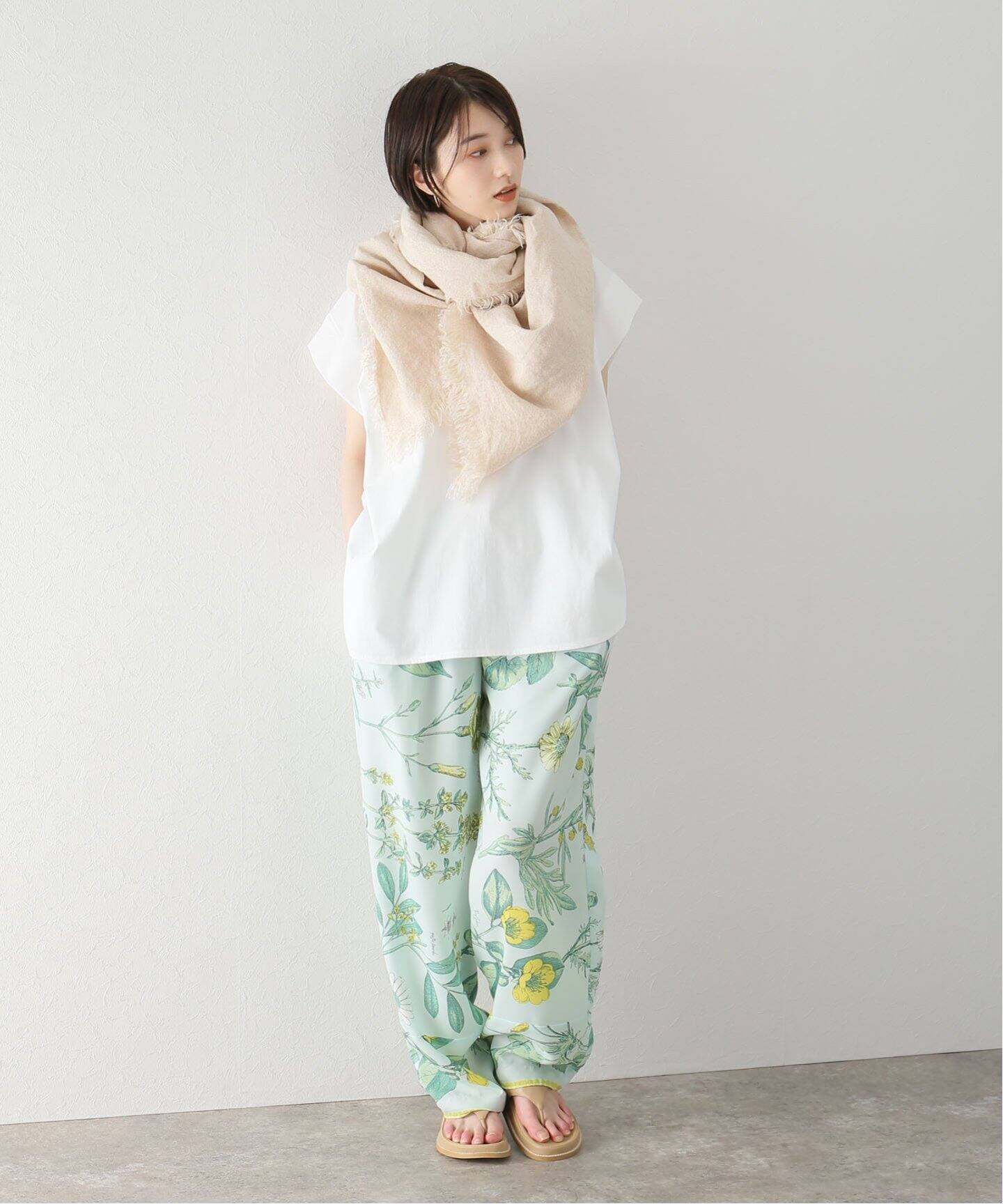 manipuri / マニプリ】ドロストパンツ(アンティークフラワー 