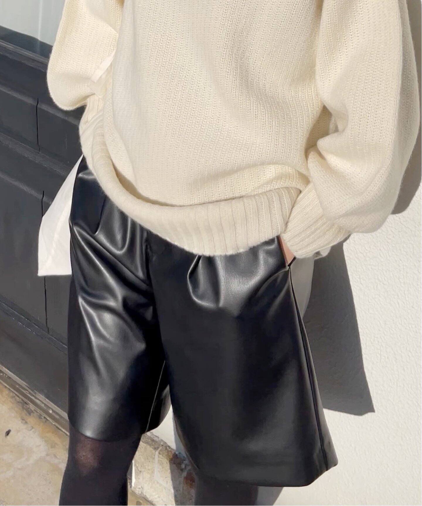 フェイクレザーショートパンツ（ショート・ハーフパンツ）｜Spick and 