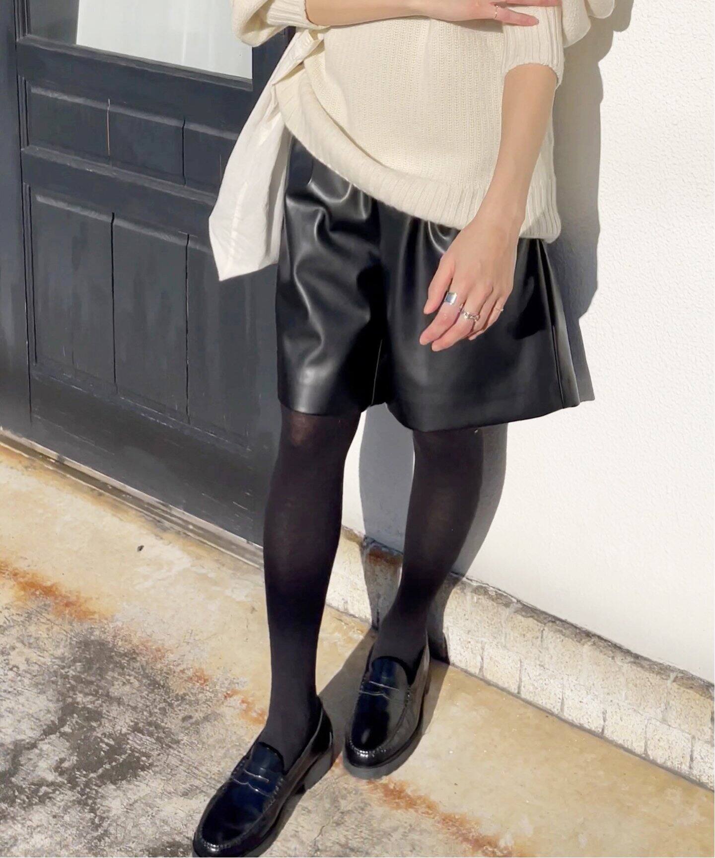 フェイクレザーショートパンツ（ショート・ハーフパンツ）｜Spick and 
