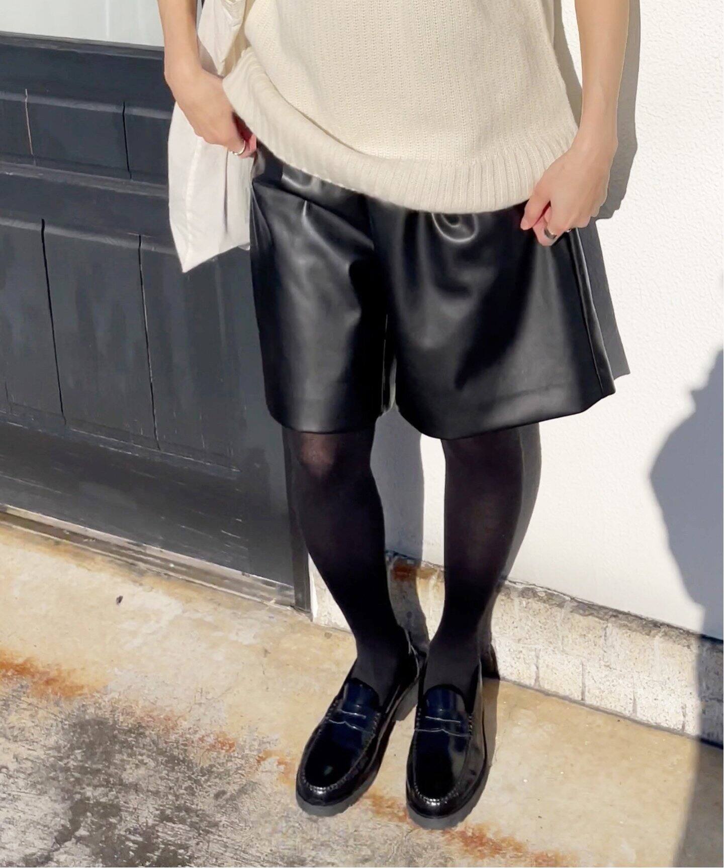 フェイクレザーショートパンツ（ショート・ハーフパンツ）｜Spick and 