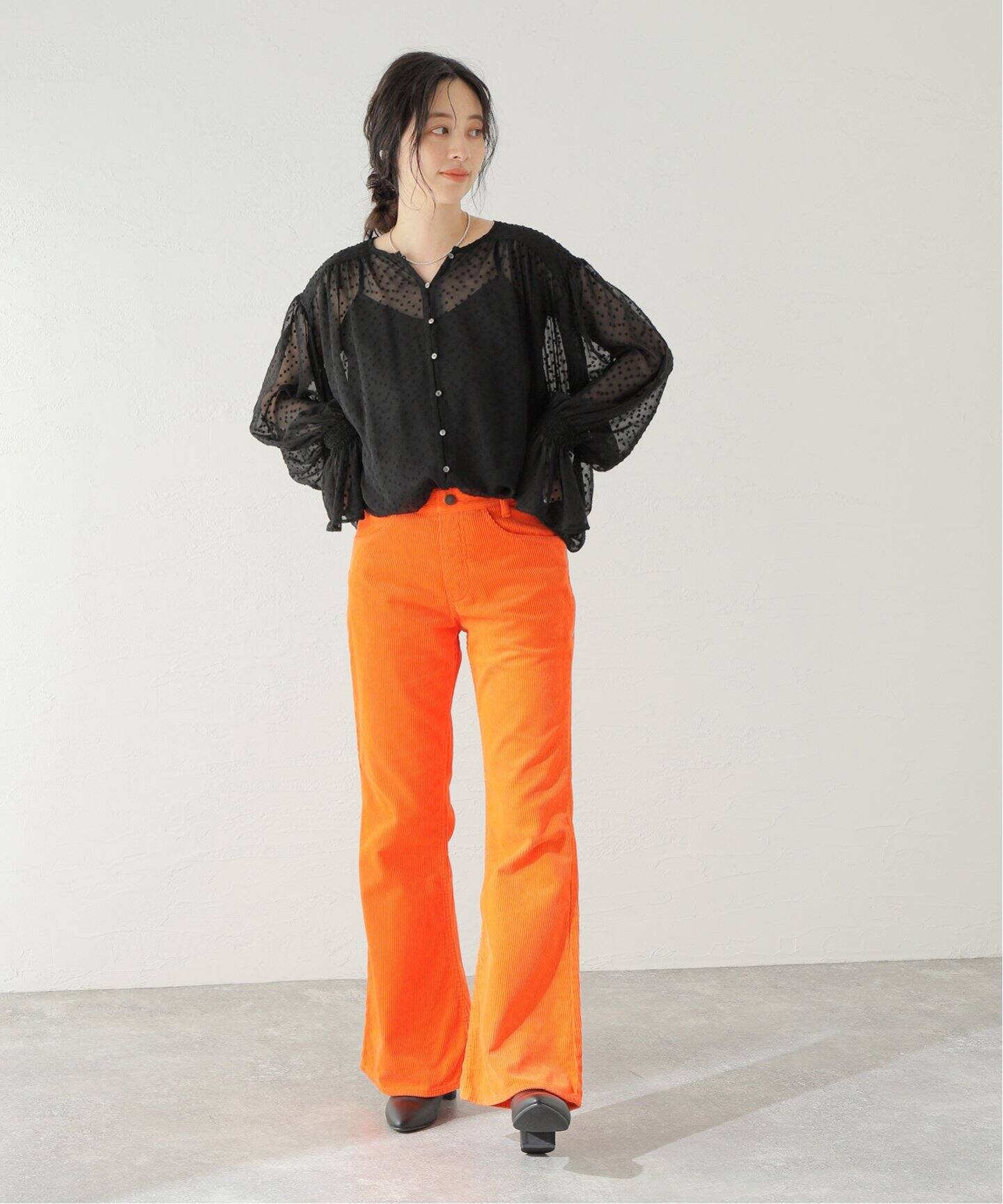 MEYAME メヤメ SIDE ZIP FLARE CORDUROY ナチュラル MEYAME / メヤメ】 SIDE ZIP FLARE CORDUROY（その他パンツ