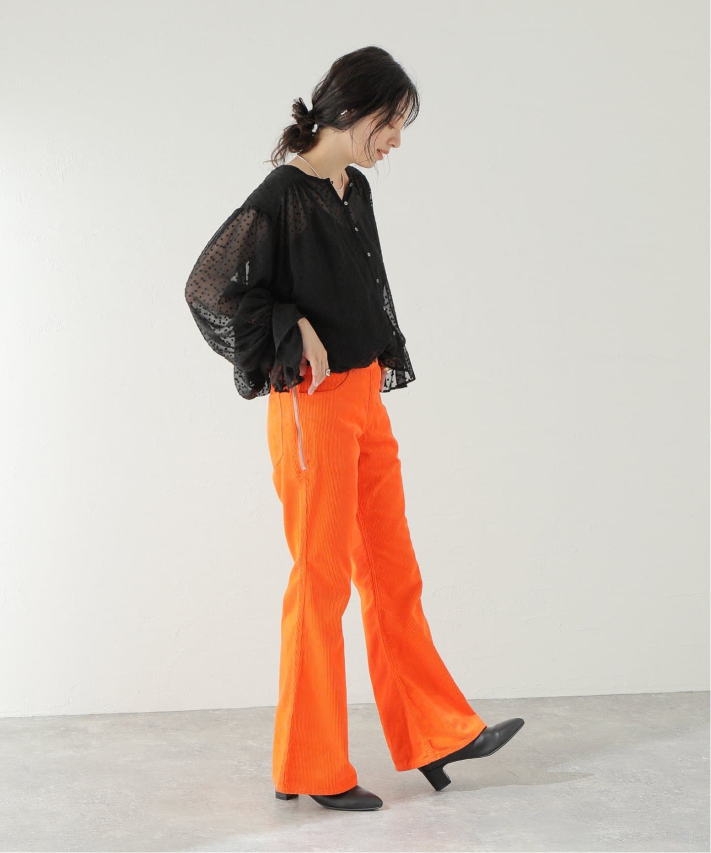 【新品未使用】MEYAME MEY-1511パンツ MEYAME / メヤメ】 SIDE ZIP FLARE CORDUROY（その他パンツ