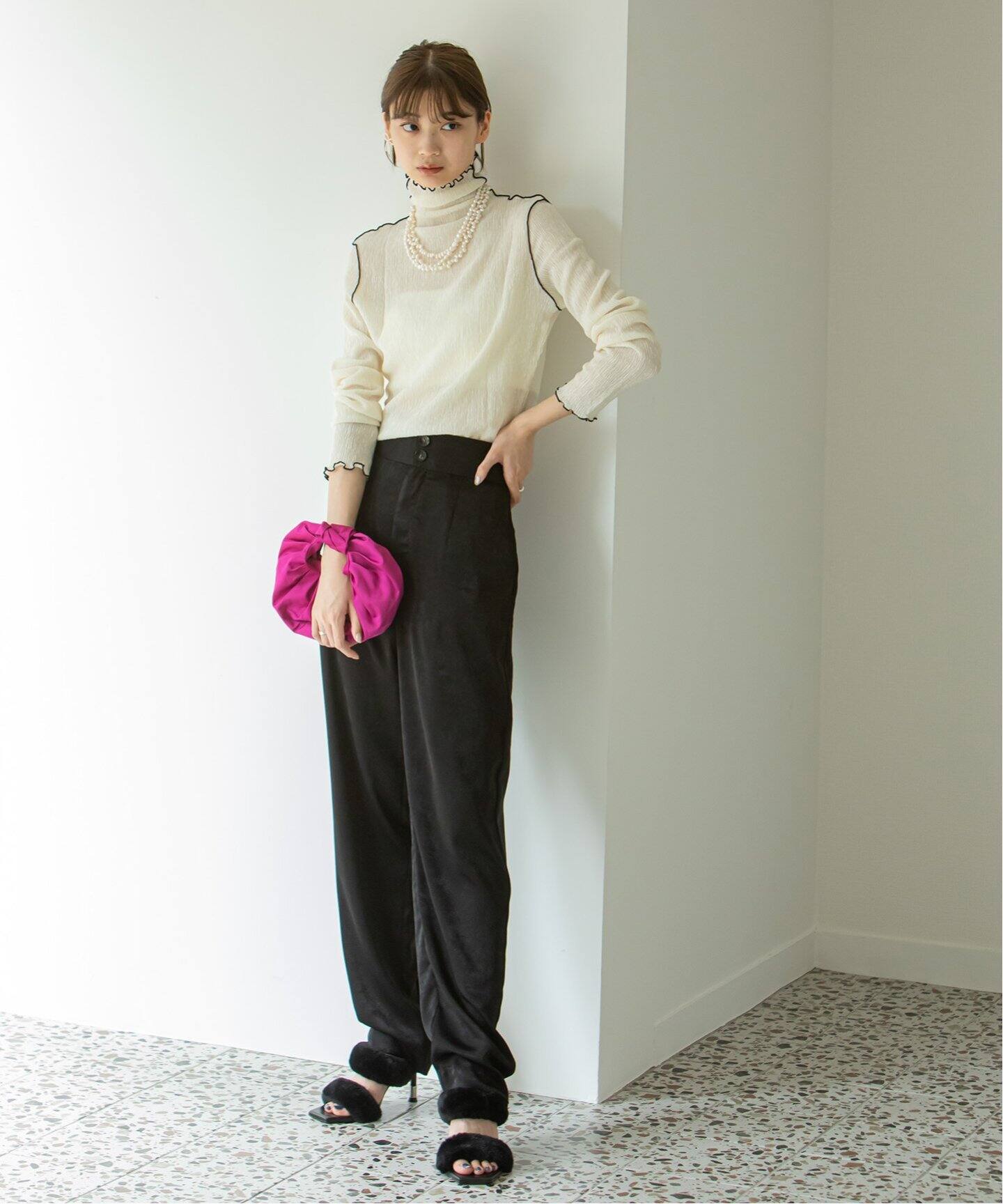 Spick and Span ヴィンテージサテンオーバーパンツ 新品】Spick and Span ヴィンテージサテンオーバーパンツ 36