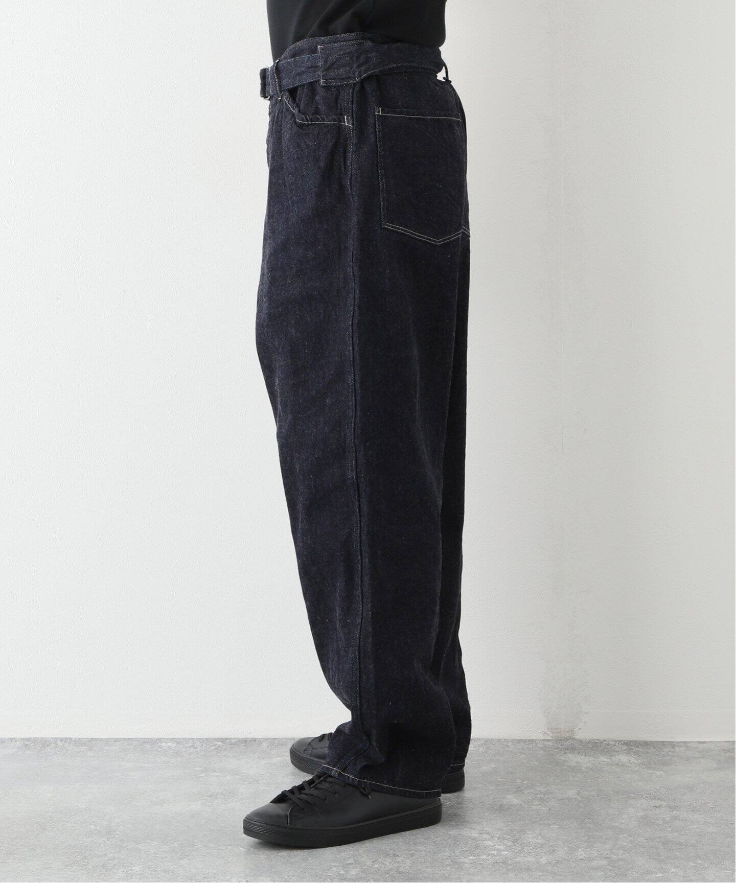 comoli【コモリ】22 ssベルテッドデニム・ブラックエクリュをレビュー  