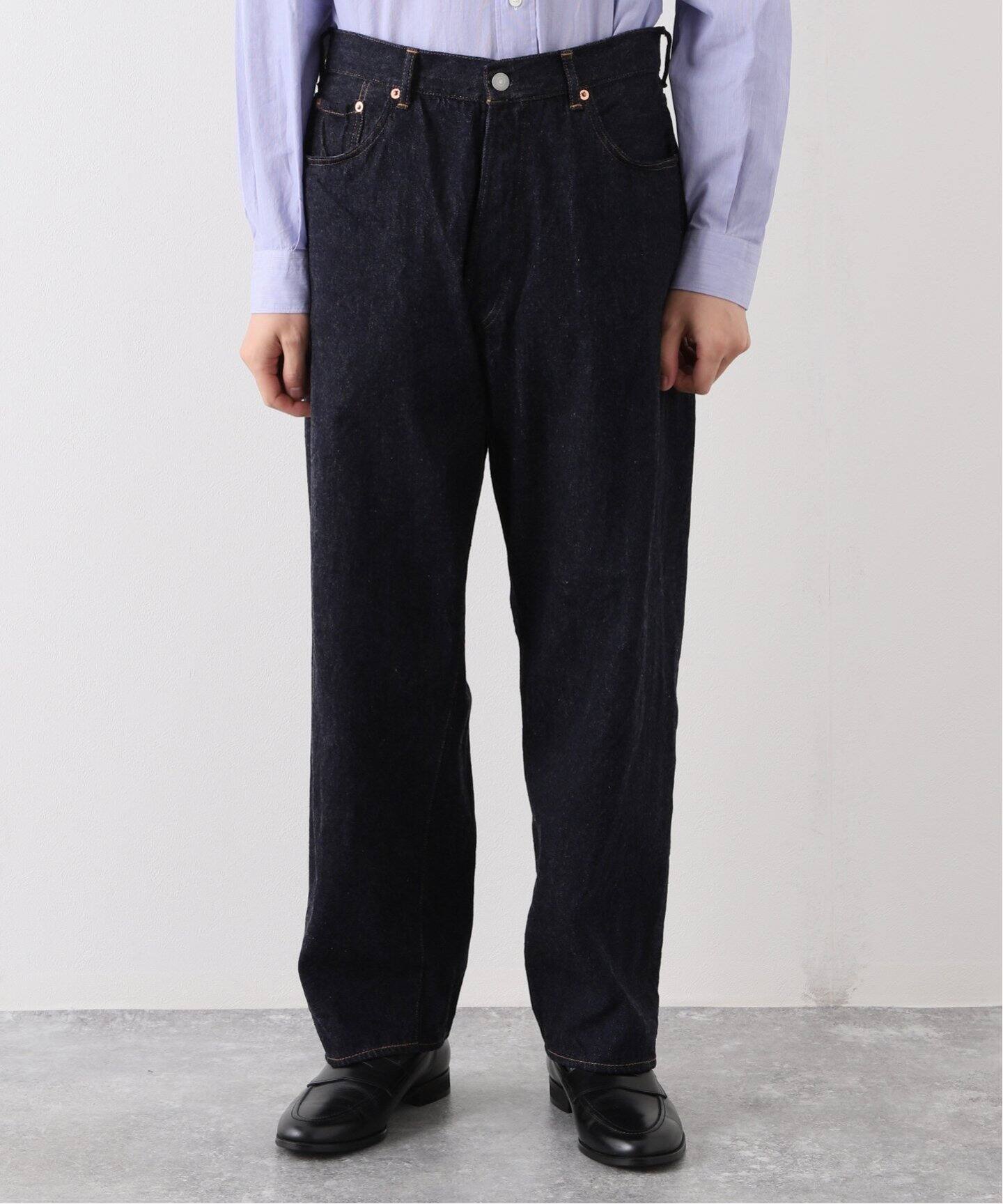 COMOLI / コモリ】 デニム 5Pパンツ/NAVY（デニムパンツ・ジーンズ 