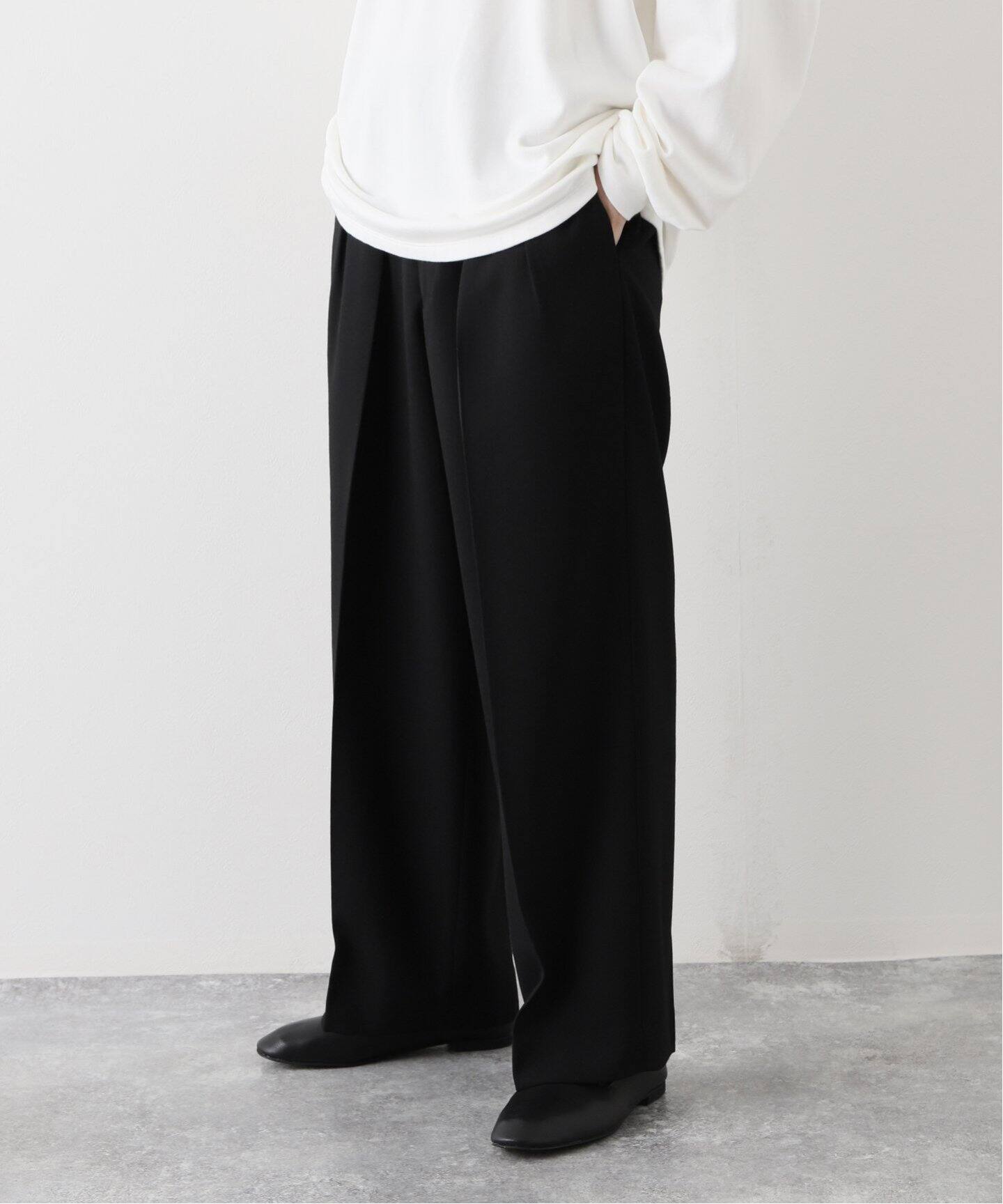 MARKAWARE / マーカウェア】 オーガニックウール ワイドトラウザース 