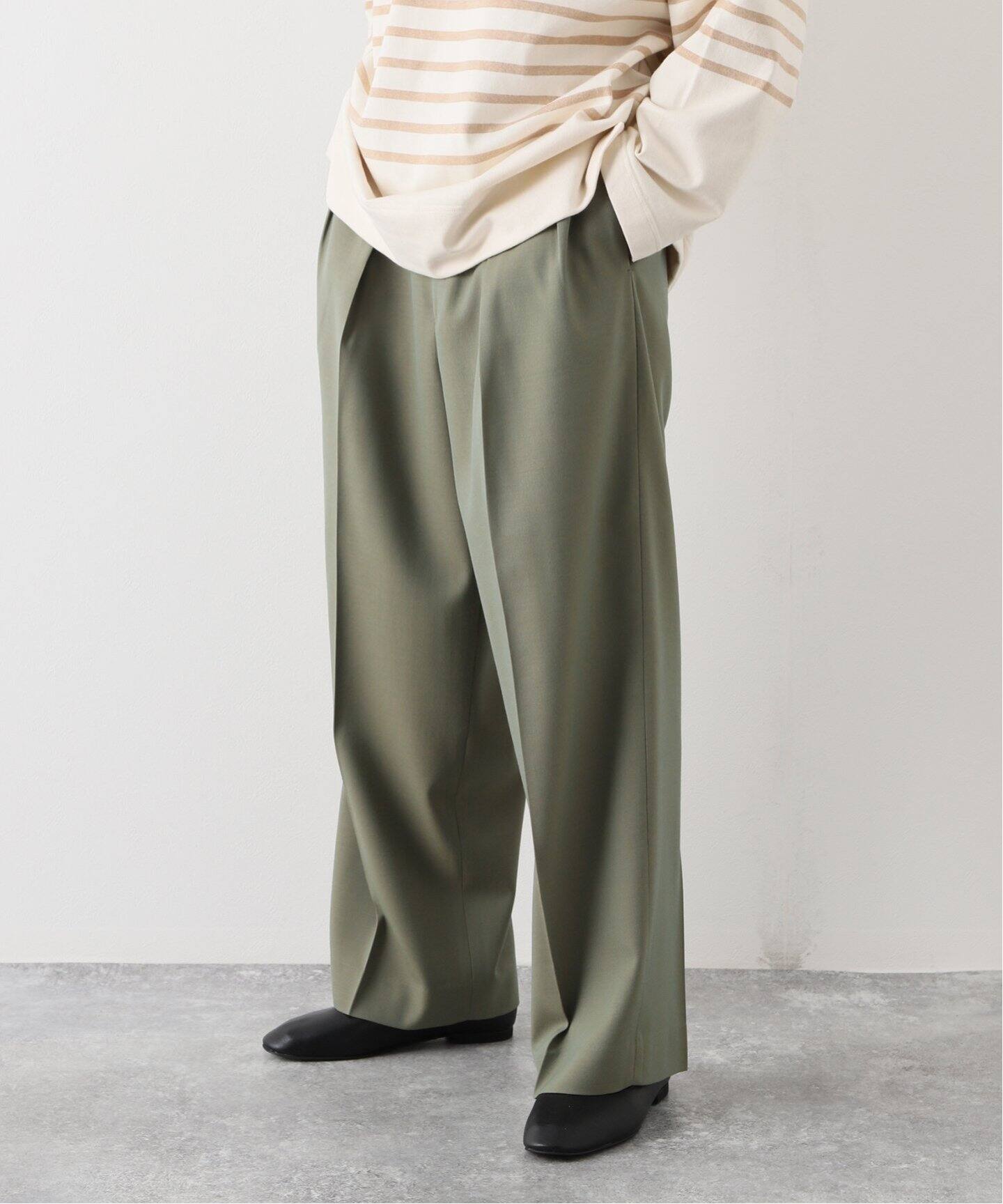 MARKAWARE / マーカウェア】 オーガニックウール ワイドトラウザース 