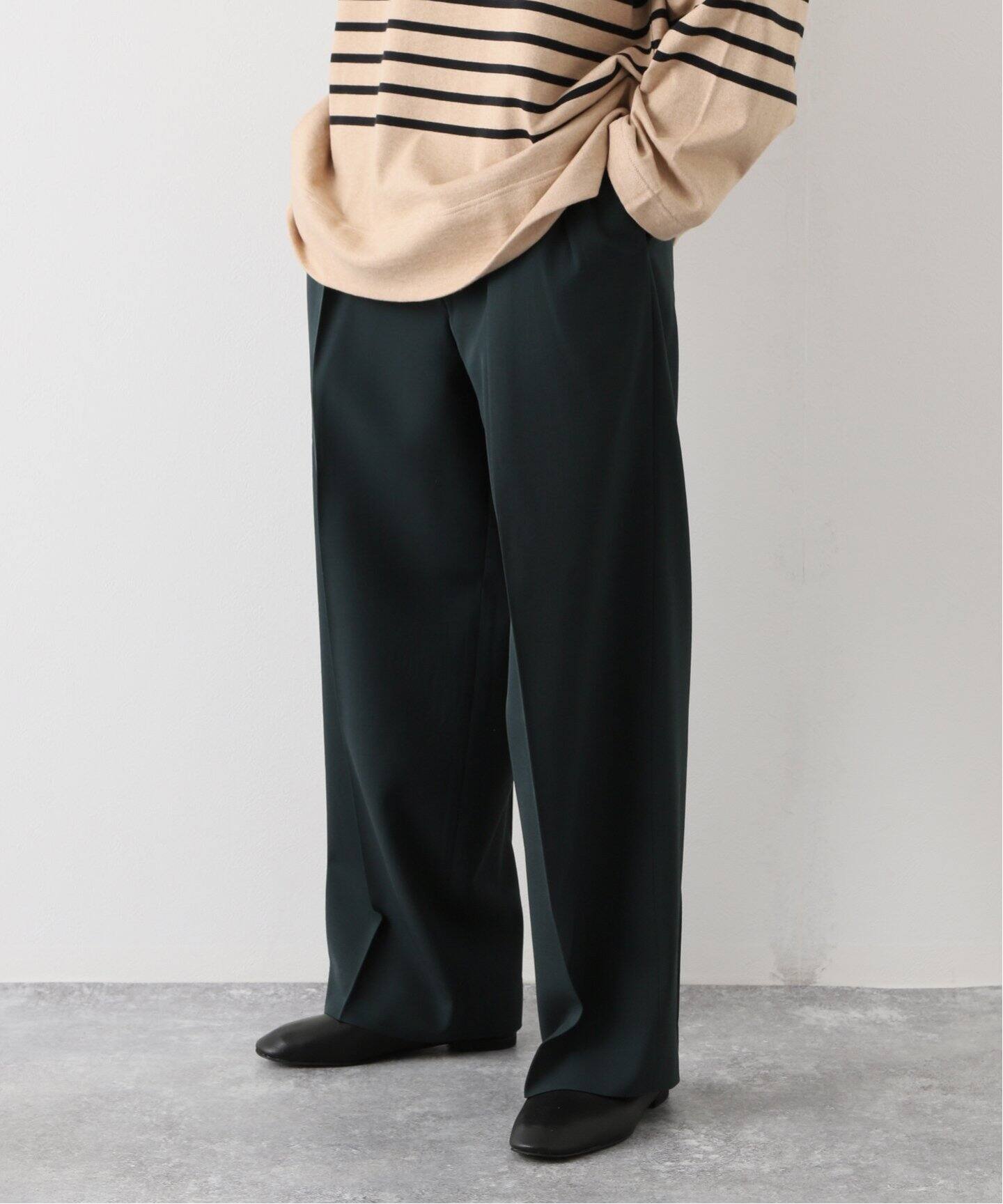 MARKAWARE / マーカウェア】 オーガニックウール ワイドトラウザース 