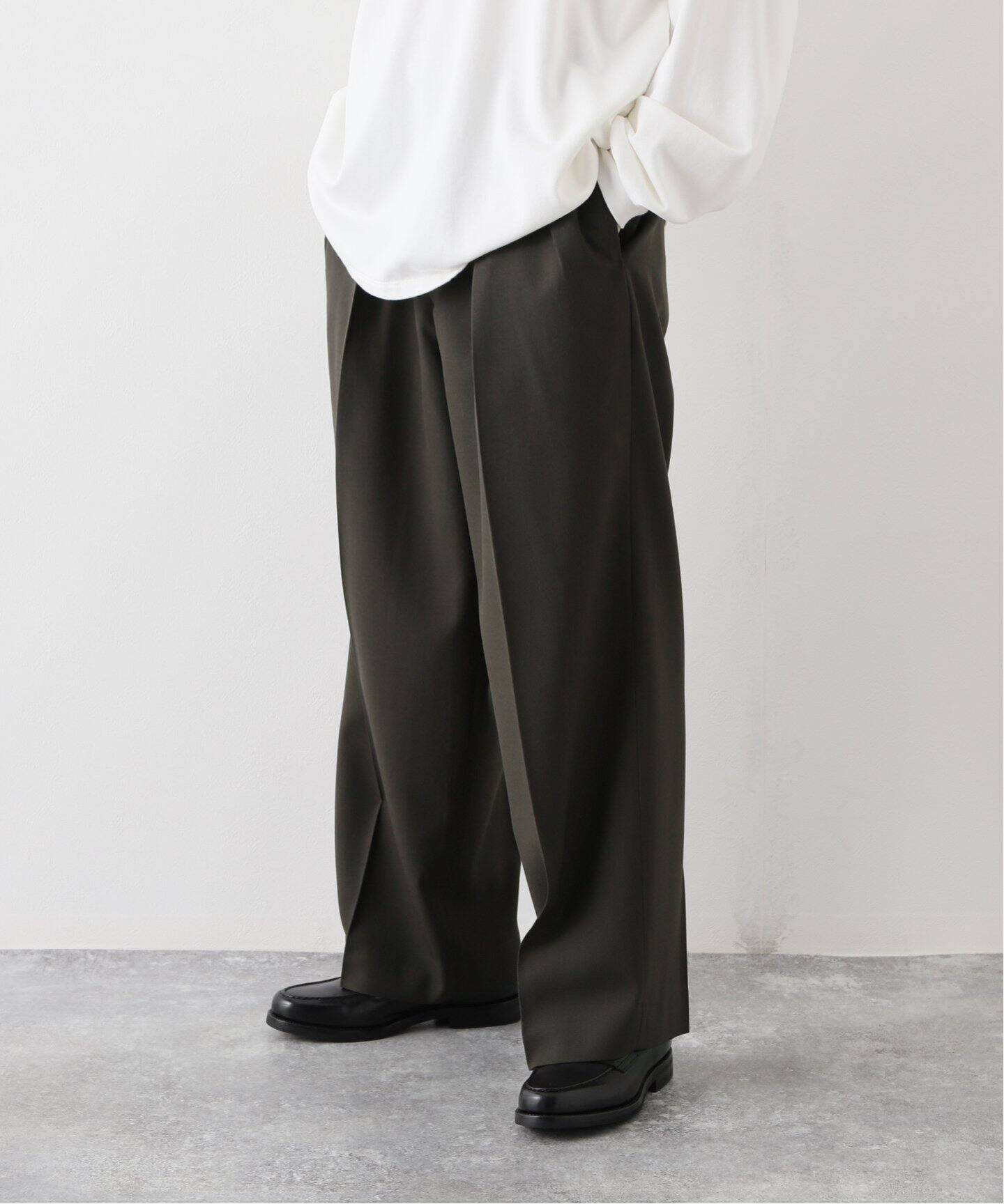 MARKAWARE / マーカウェア】 オーガニックウール ワイドトラウザース  