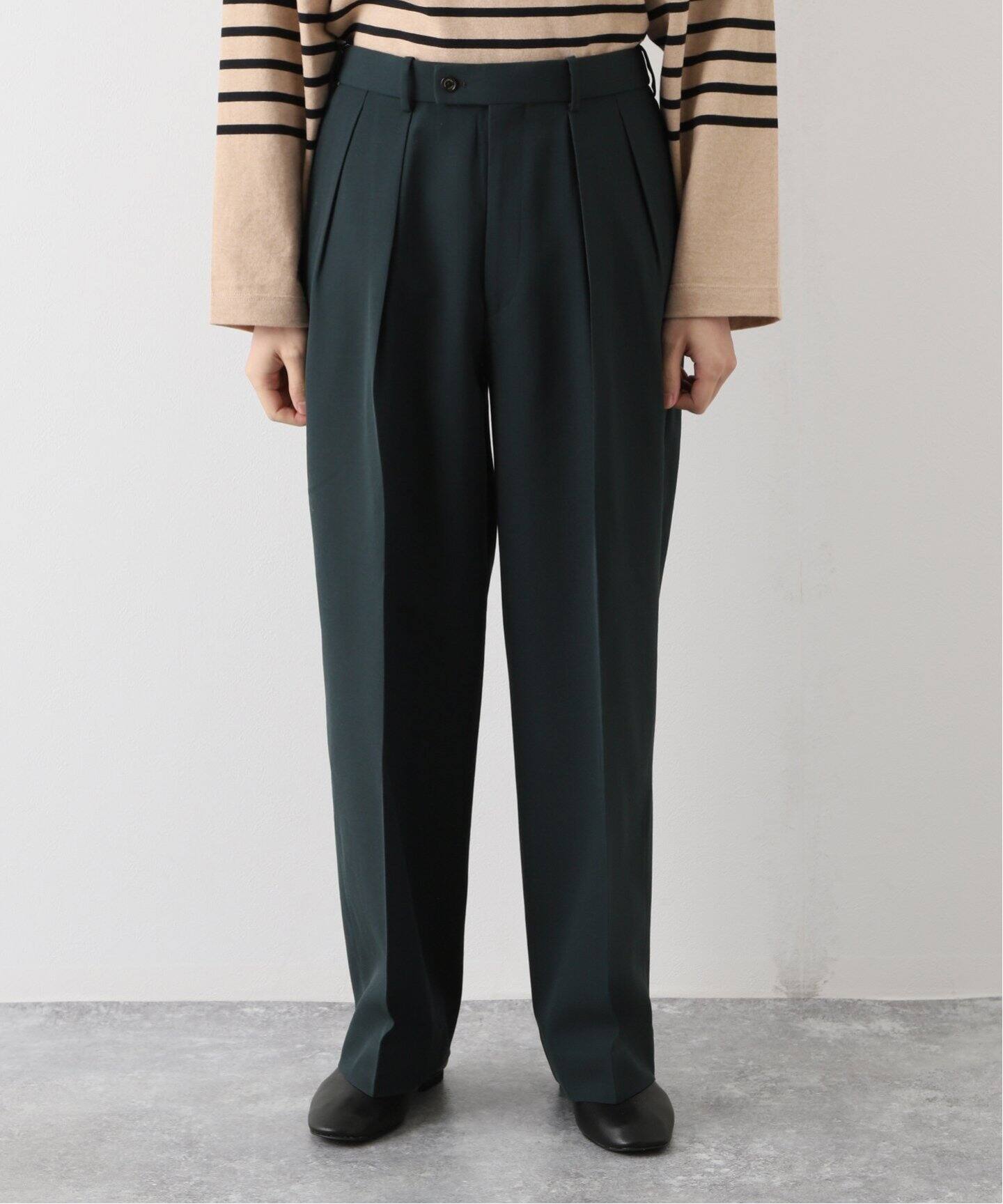 MARKAWARE / マーカウェア】 オーガニックウール ワイドトラウザース 