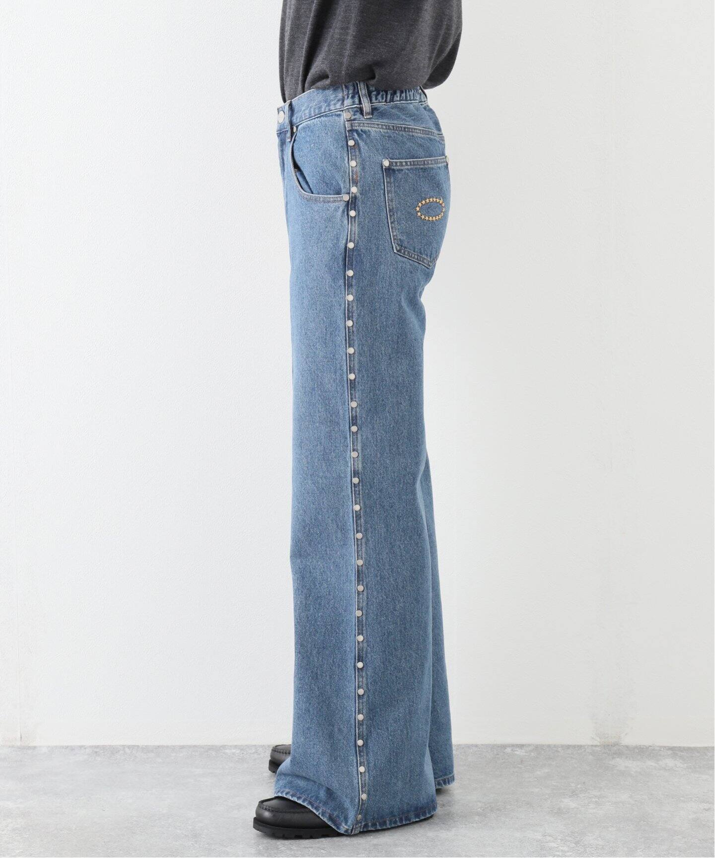 AFB / エーエフビー】 BAGGY STUDS DENIM PANTS（デニムパンツ 
