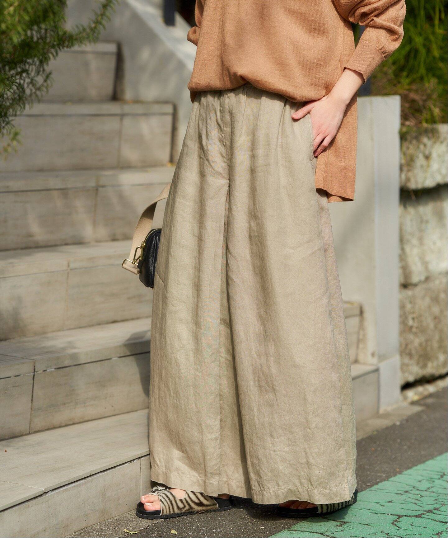 ジャーナルスタンダード リネンタックキュロット 34 