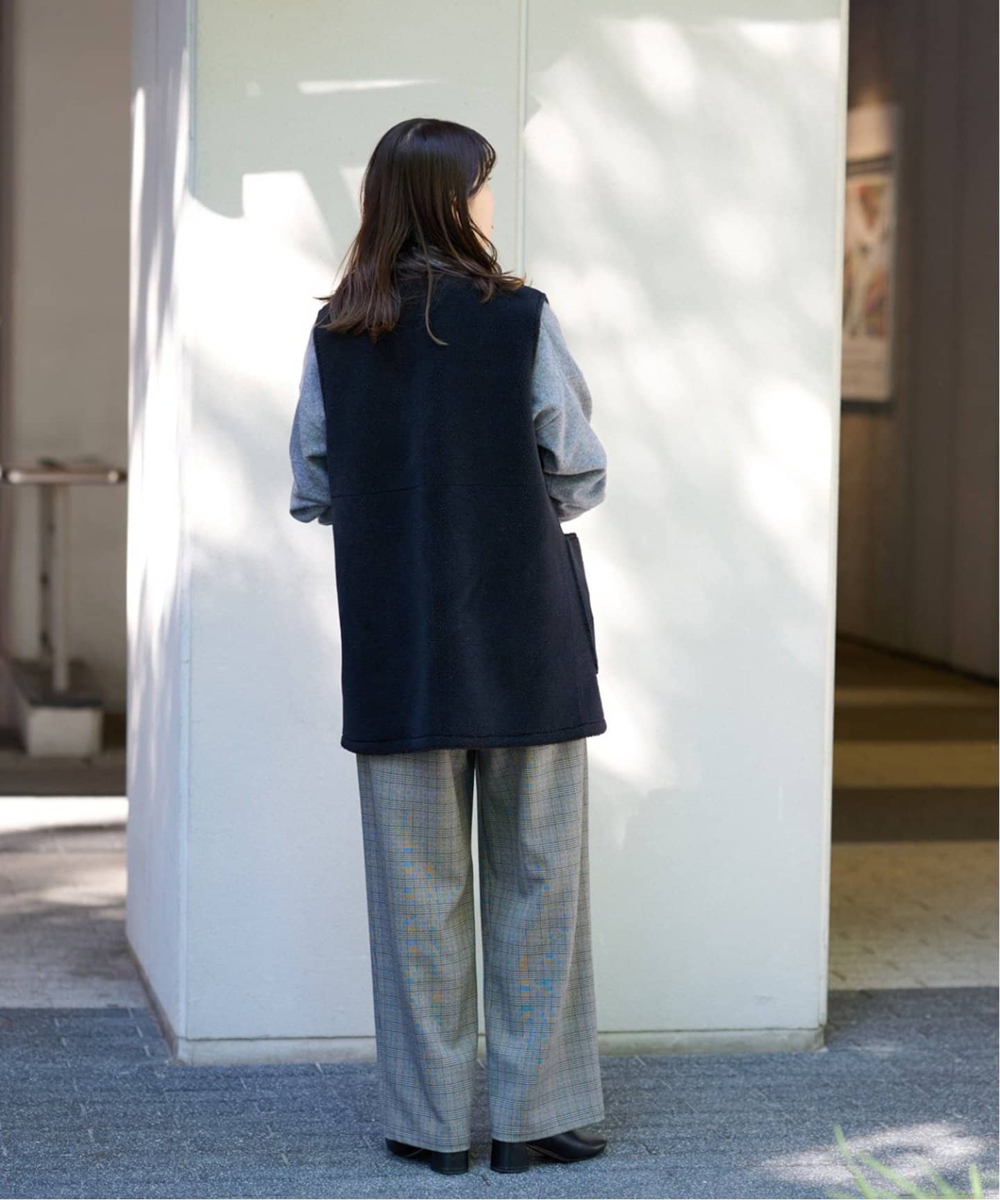 追加》ウールライクチェックワイドパンツ（その他パンツ