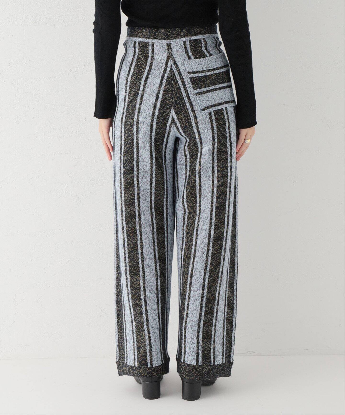 IROJIKAKE/イロジカケ】 Striped Knit Pants：ニットパンツ（その他 