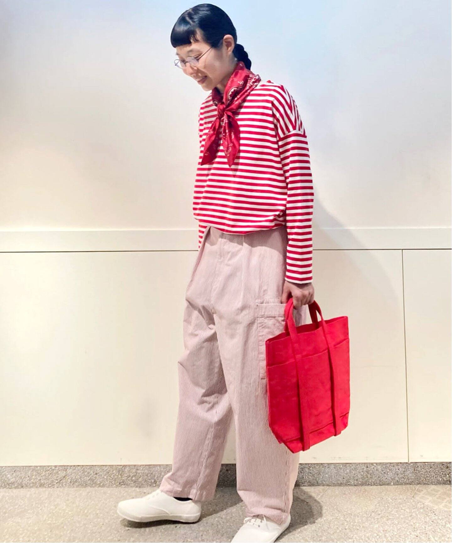 ストライプダンプ サイドポケットテーパーパンツ（その他パンツ  