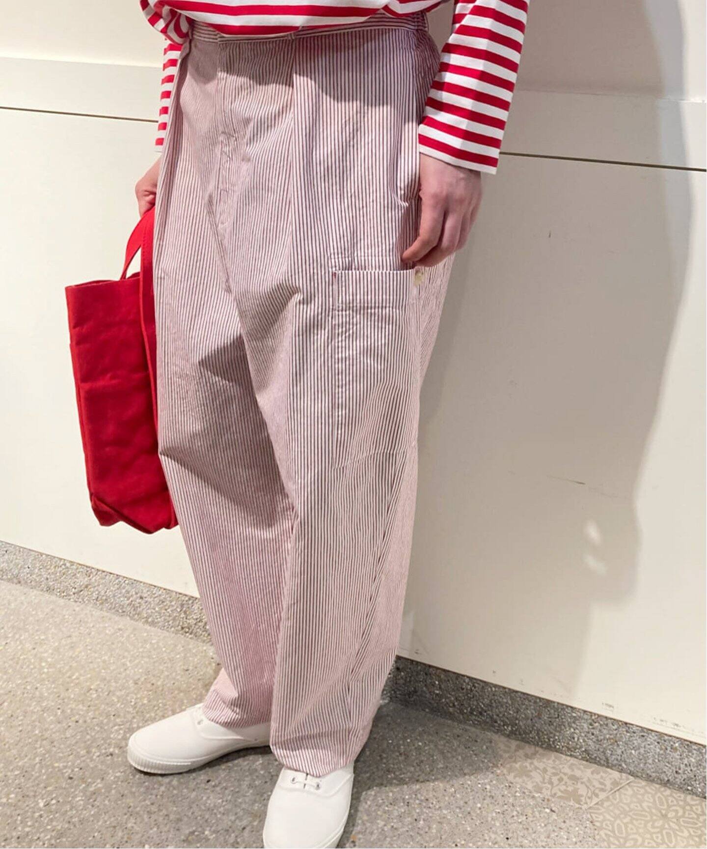 ストライプダンプ サイドポケットテーパーパンツ（その他パンツ  