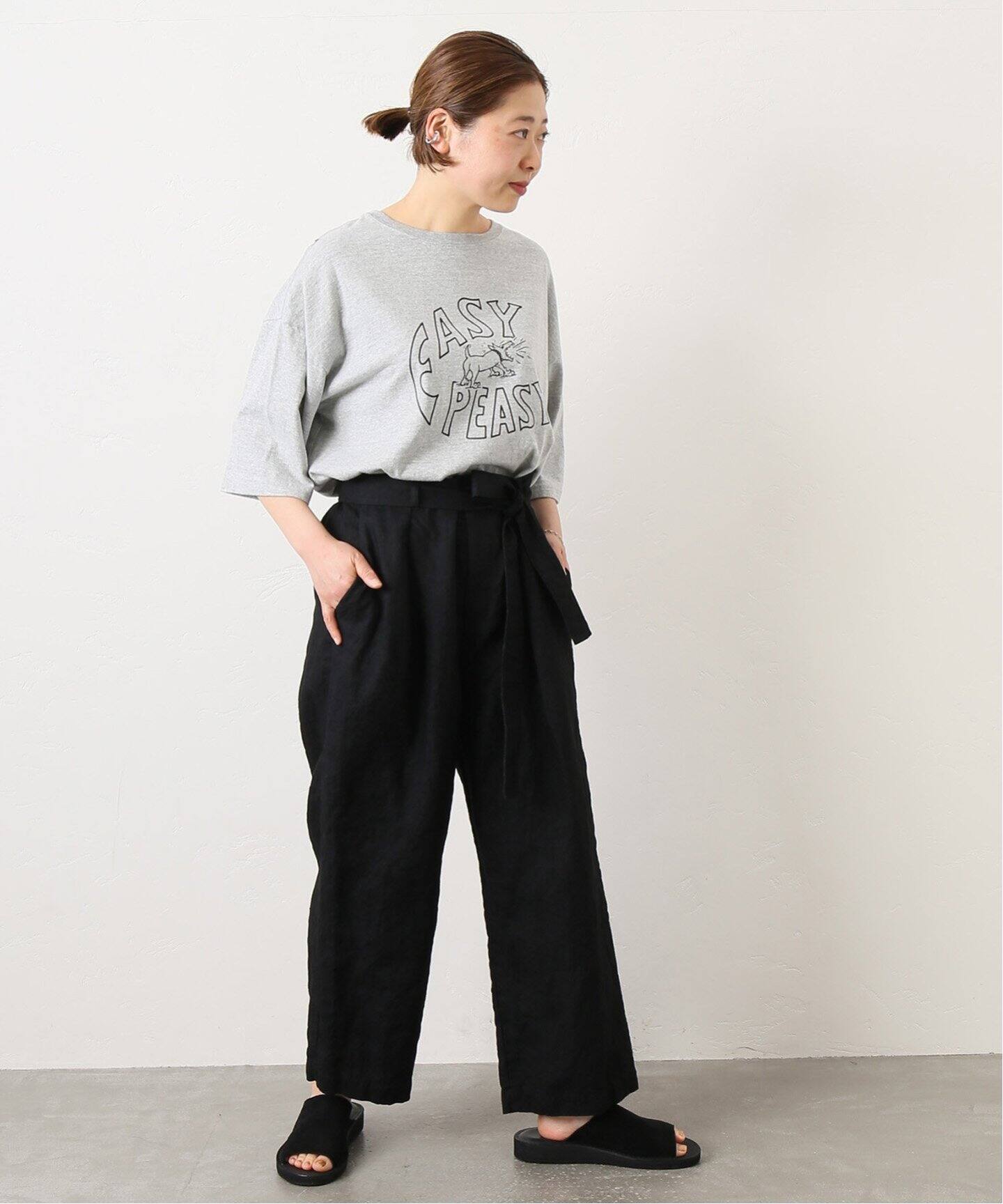 リネンキャンバスワッシャー タックパンツ（その他パンツ）｜journal  