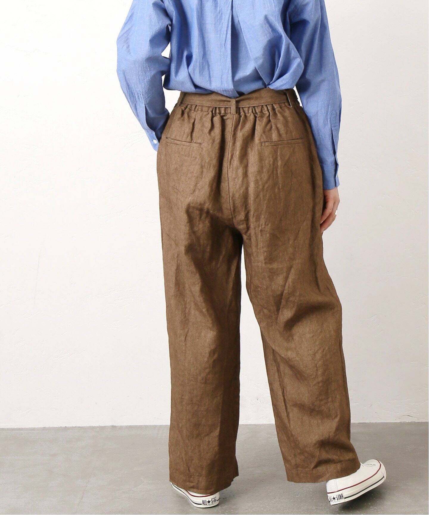 リネンキャンバスワッシャー タックパンツ（その他パンツ）｜journal  