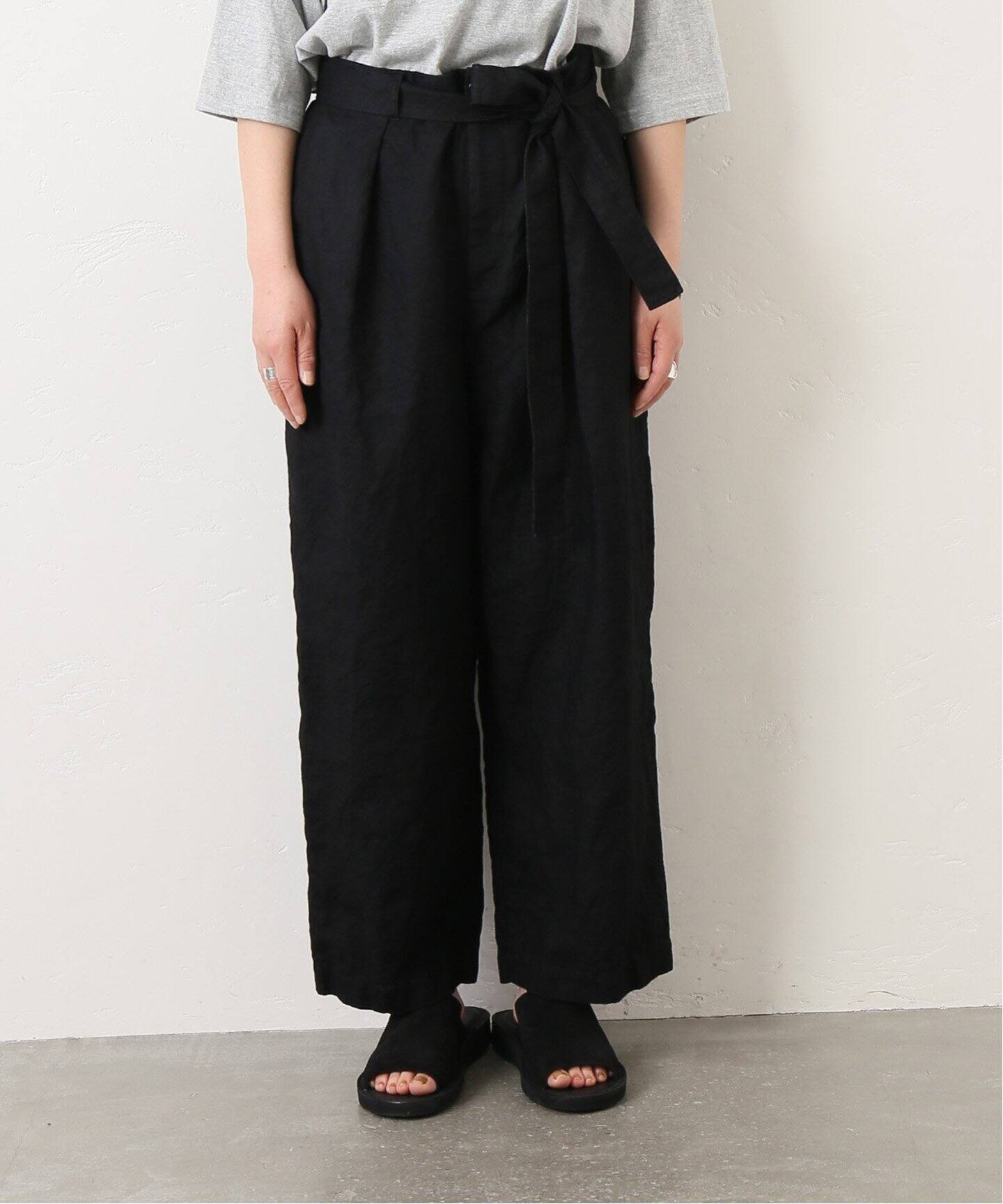 リネンキャンバスワッシャー タックパンツ（その他パンツ）｜journal  