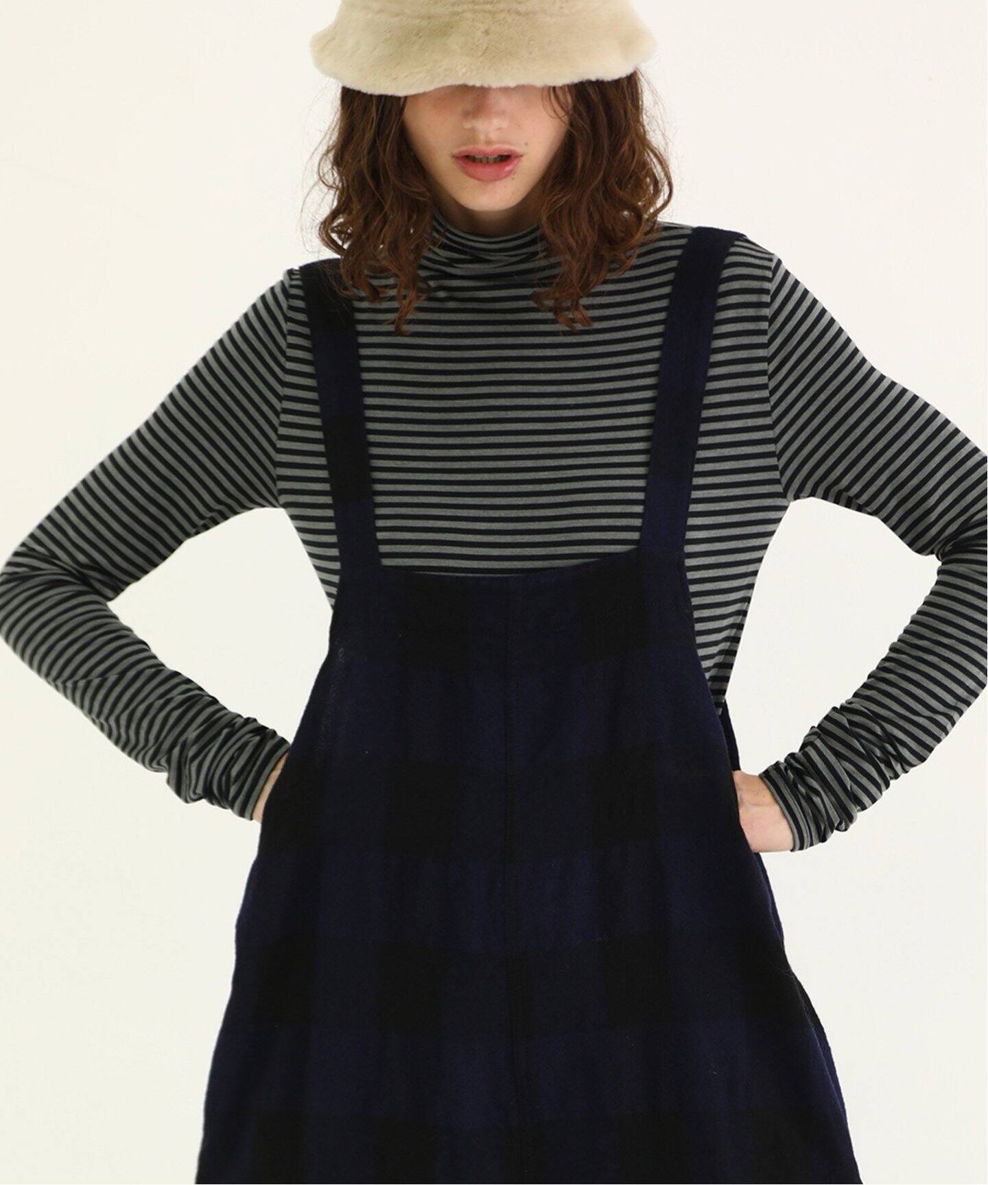 ブロックチェック フィッシャーオーバーオール（サロペット  