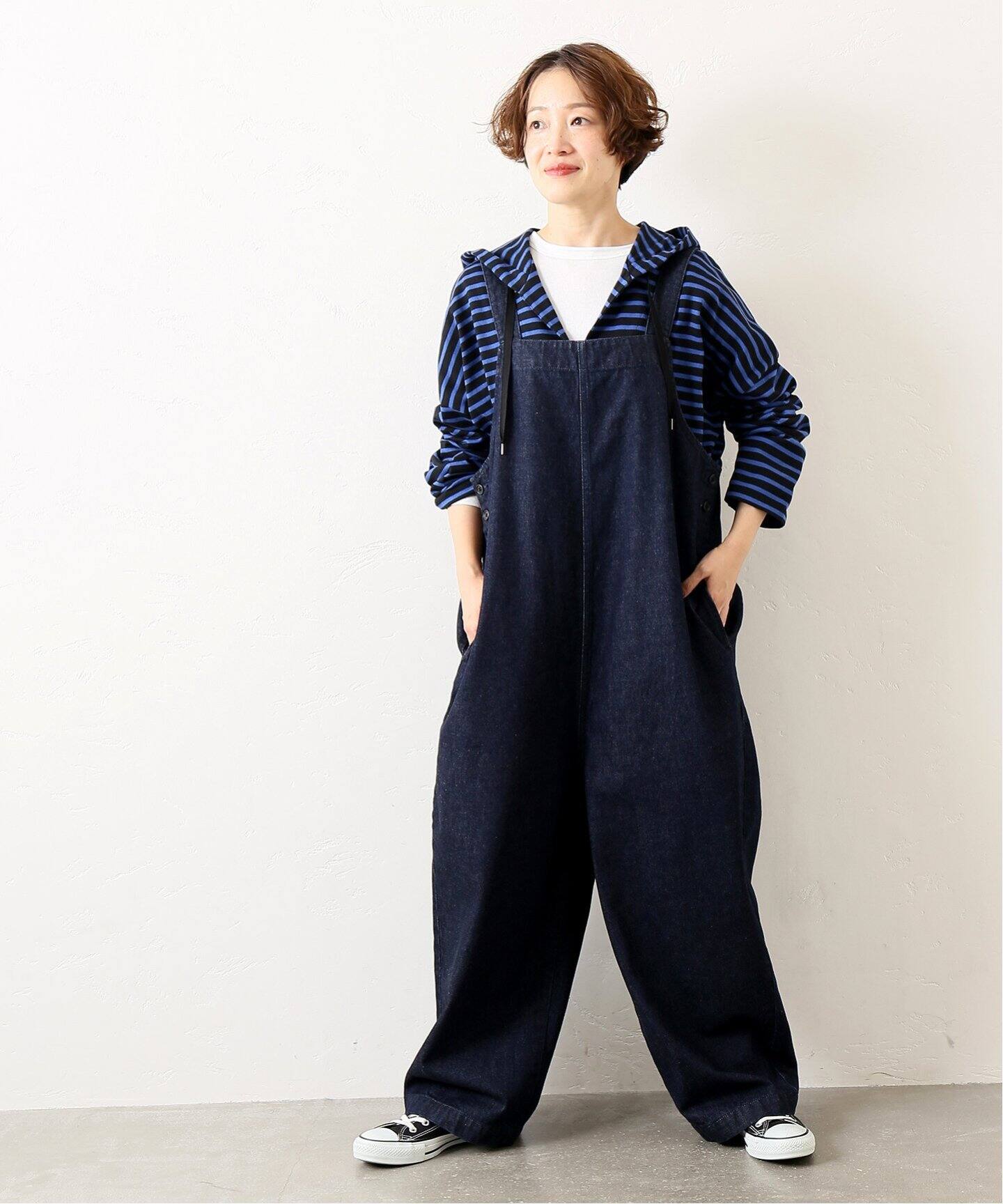 11OZデニムフィッシャーオーバーオール◇（サロペット／オーバーオール  