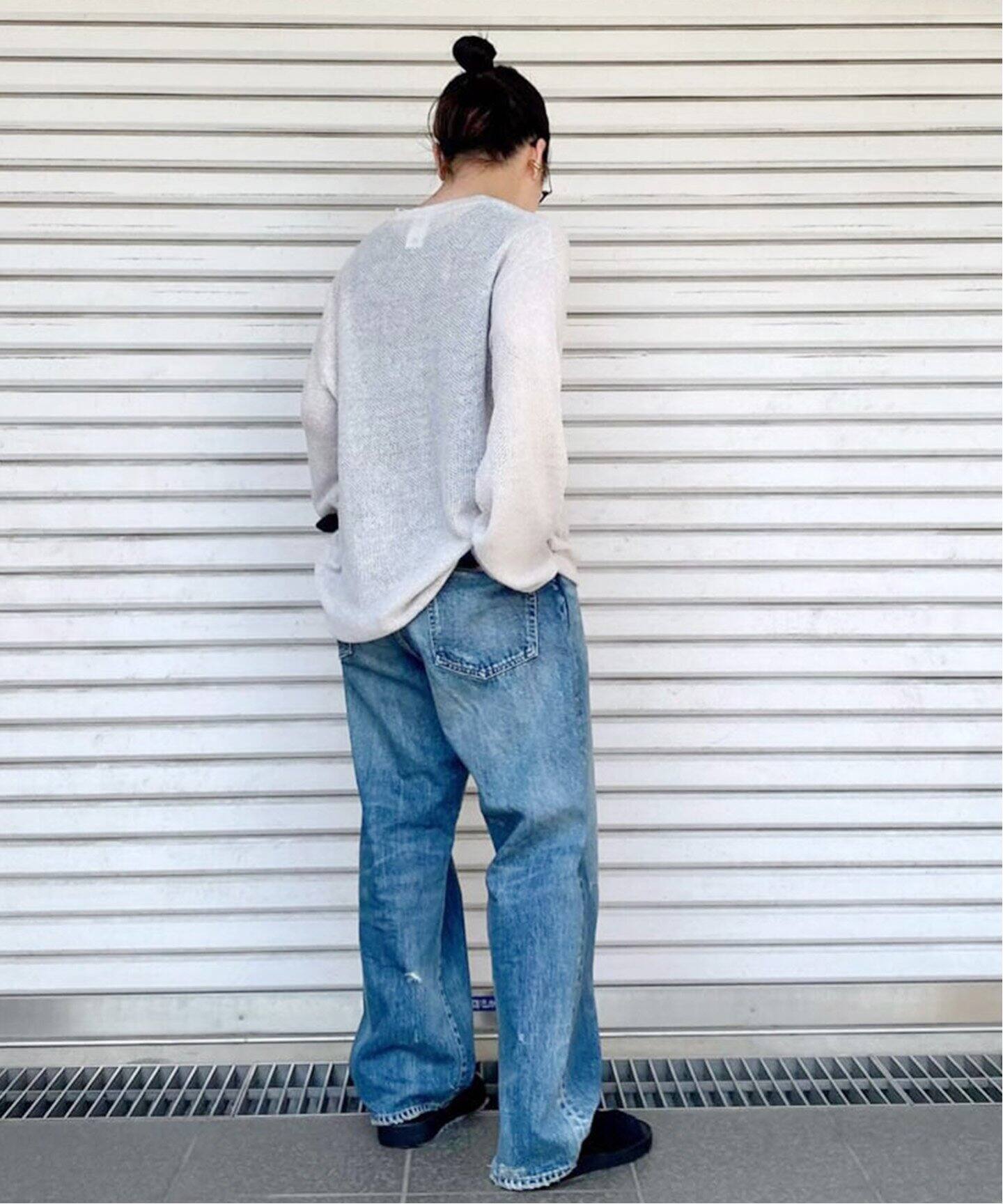 13OZデニムクラッシュダメージパンツ（デニムパンツ・ジーンズ 
