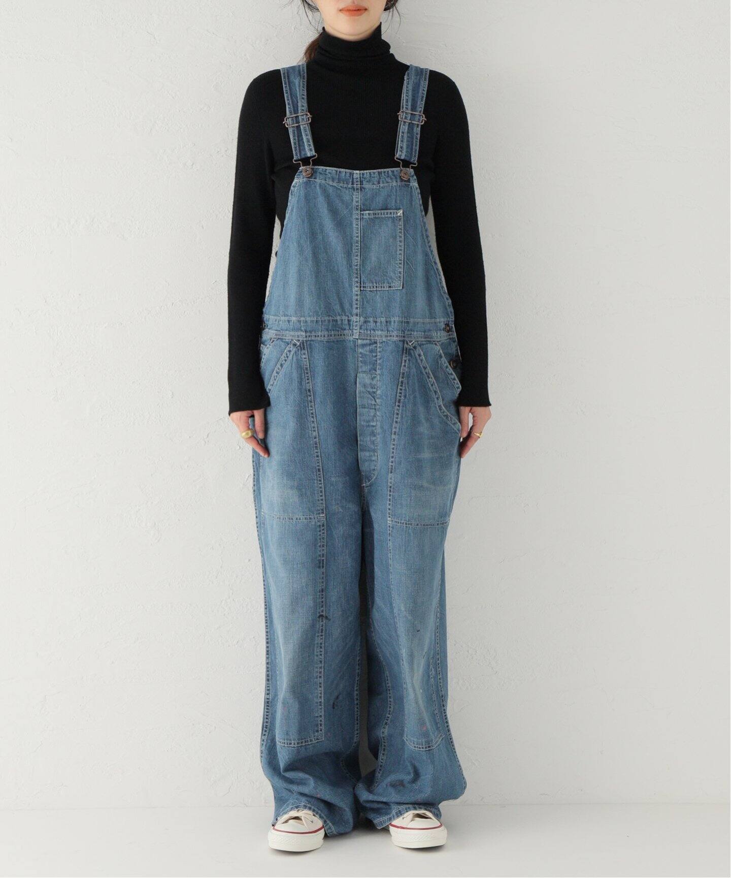 chimala/チマラ】 DOUBLE KNEE DENIM OVERALL（サロペット 