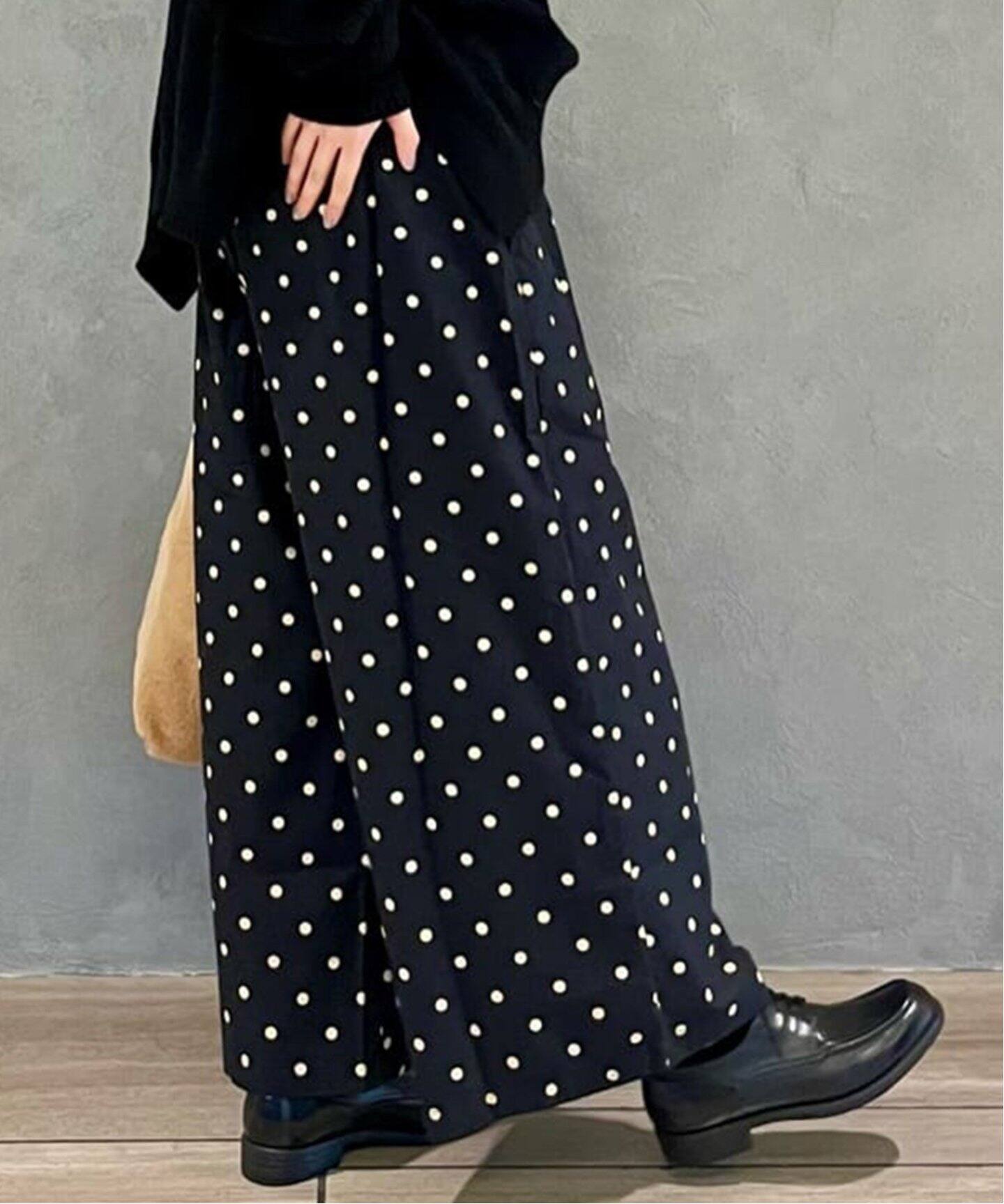 SOIL/ソイル】 POPLIN DOT WIDE EASY PANTS（その他パンツ）｜journal  