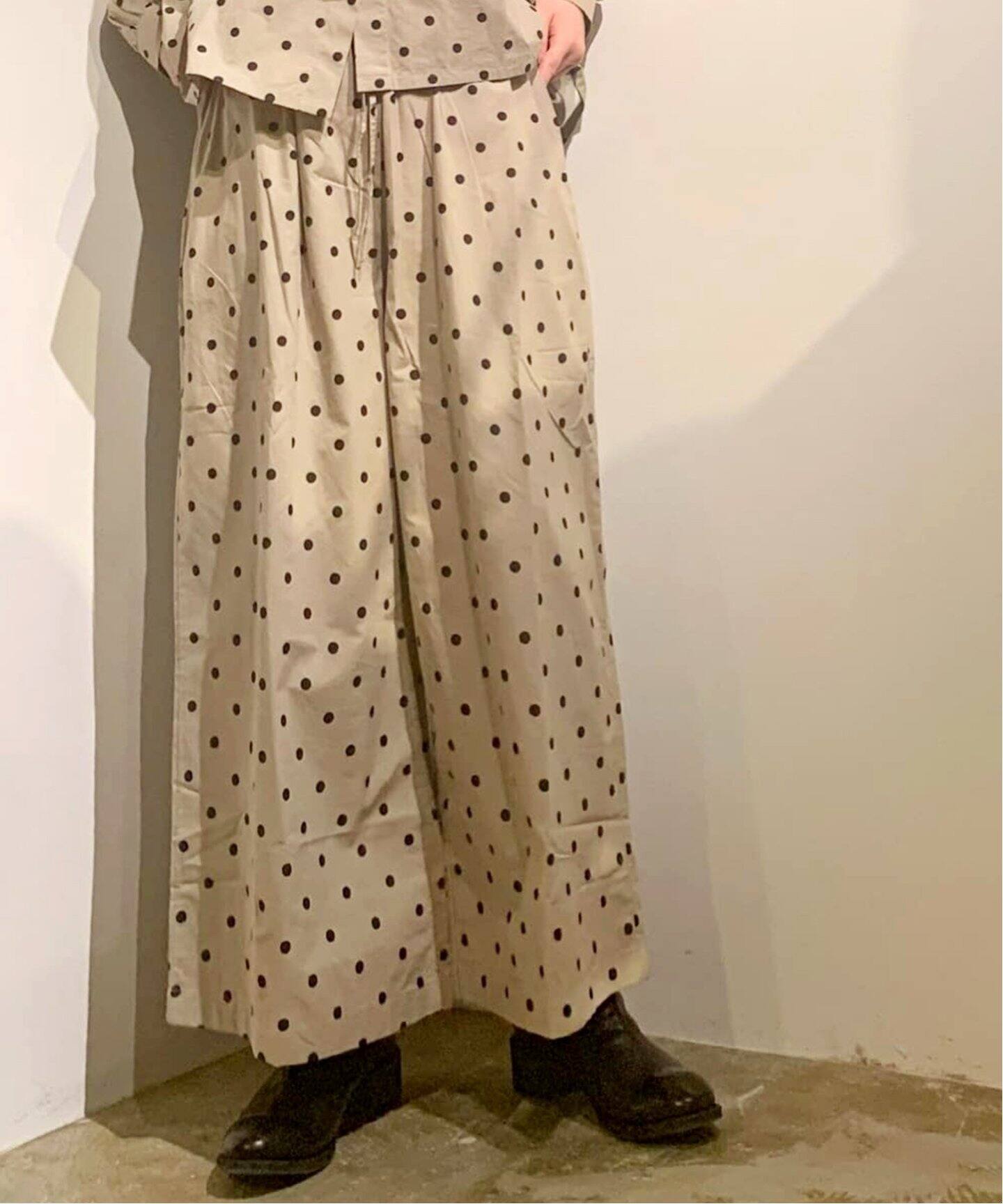 SOIL/ソイル】 POPLIN DOT WIDE EASY PANTS（その他パンツ）｜journal  
