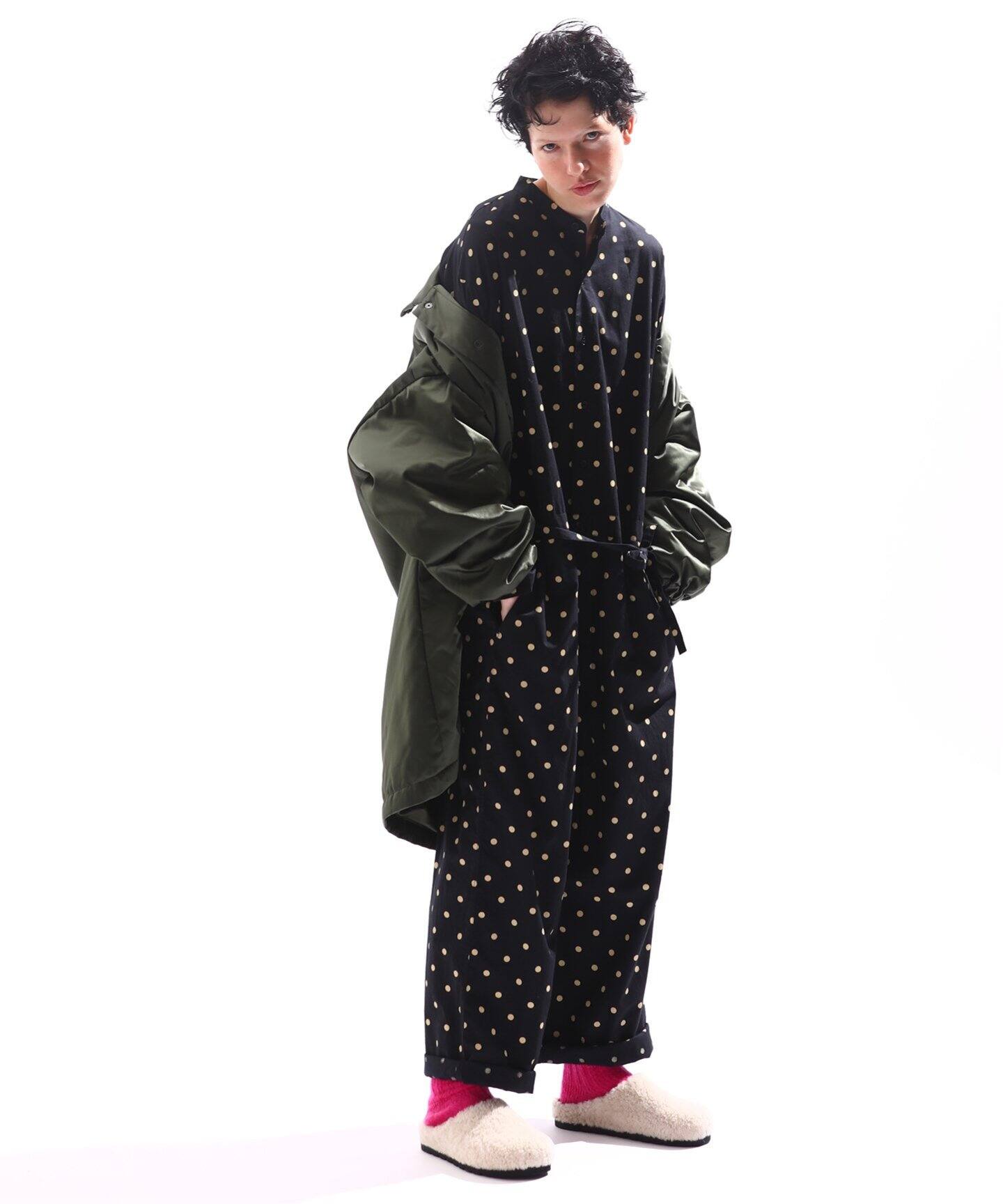 SOIL/ソイル】 POPLIN DOT OVERALLS（つなぎ／オールインワン  