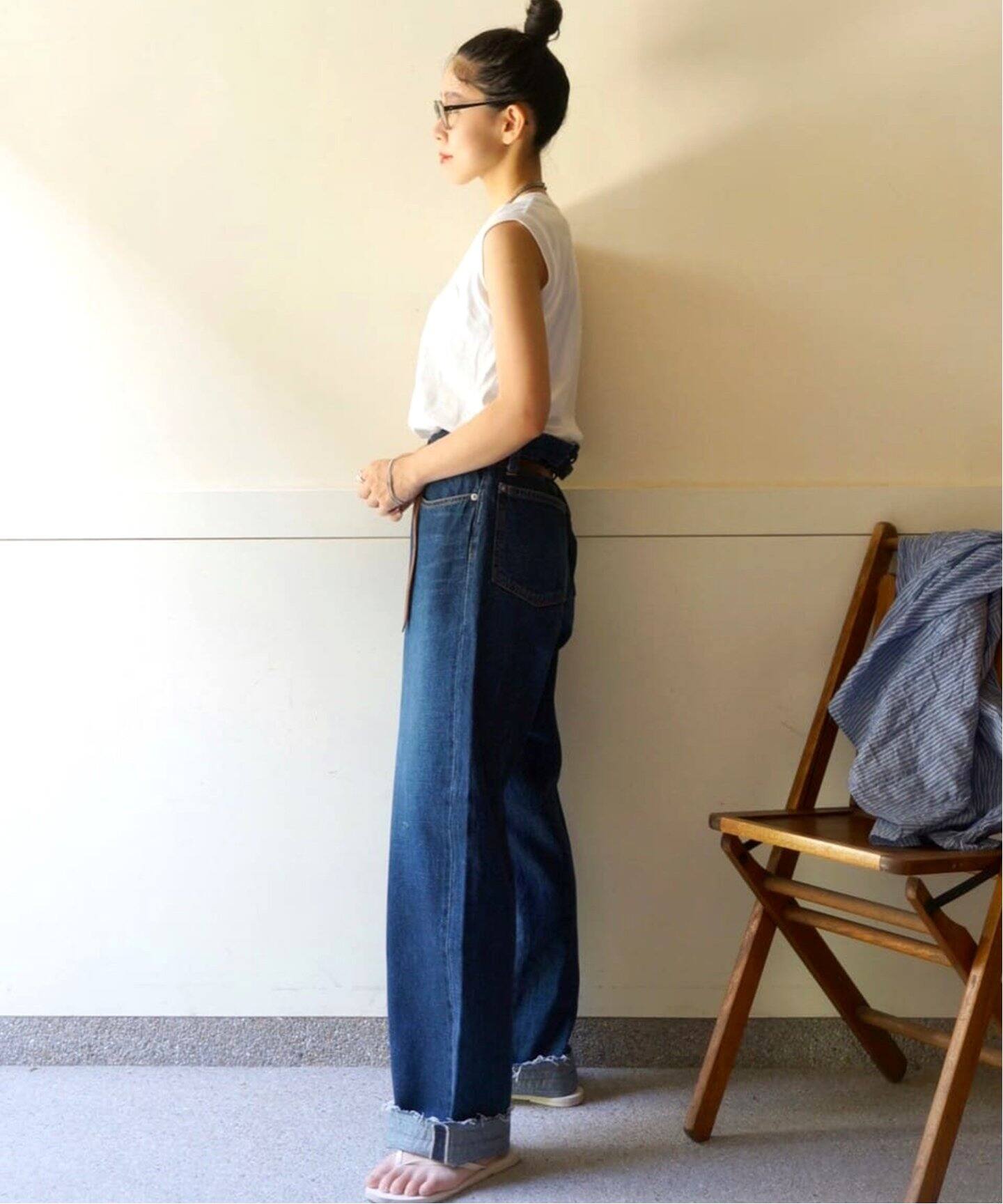 ES:S / エス】CINCH BACK BAGGY JEANS（デニムパンツ・ジーンズ  