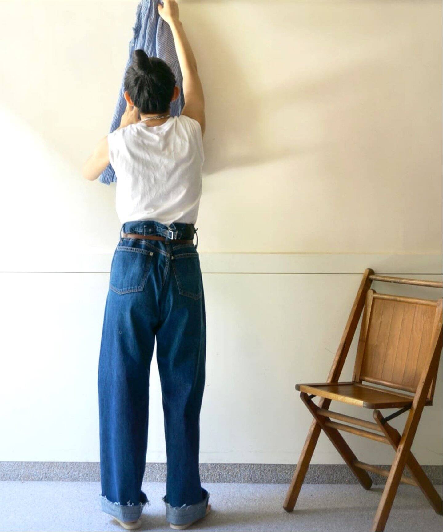 ES:S / エス】CINCH BACK BAGGY JEANS（デニムパンツ・ジーンズ  