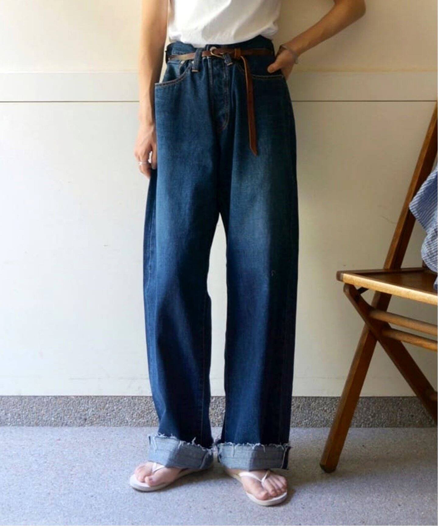 ES:S / エス】CINCH BACK BAGGY JEANS（デニムパンツ・ジーンズ  