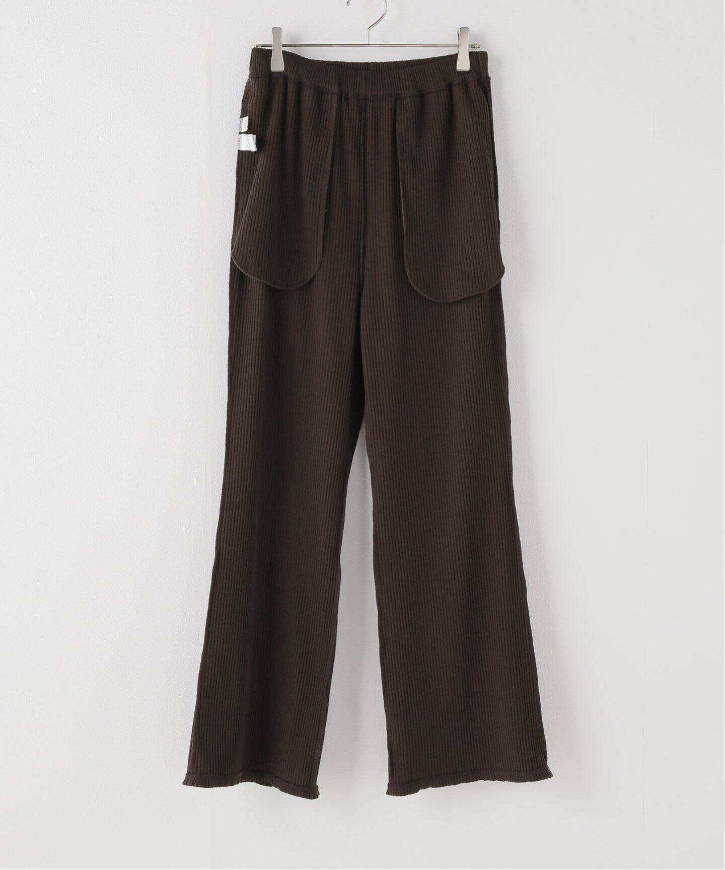 pheenyリブパンツ カーキ 