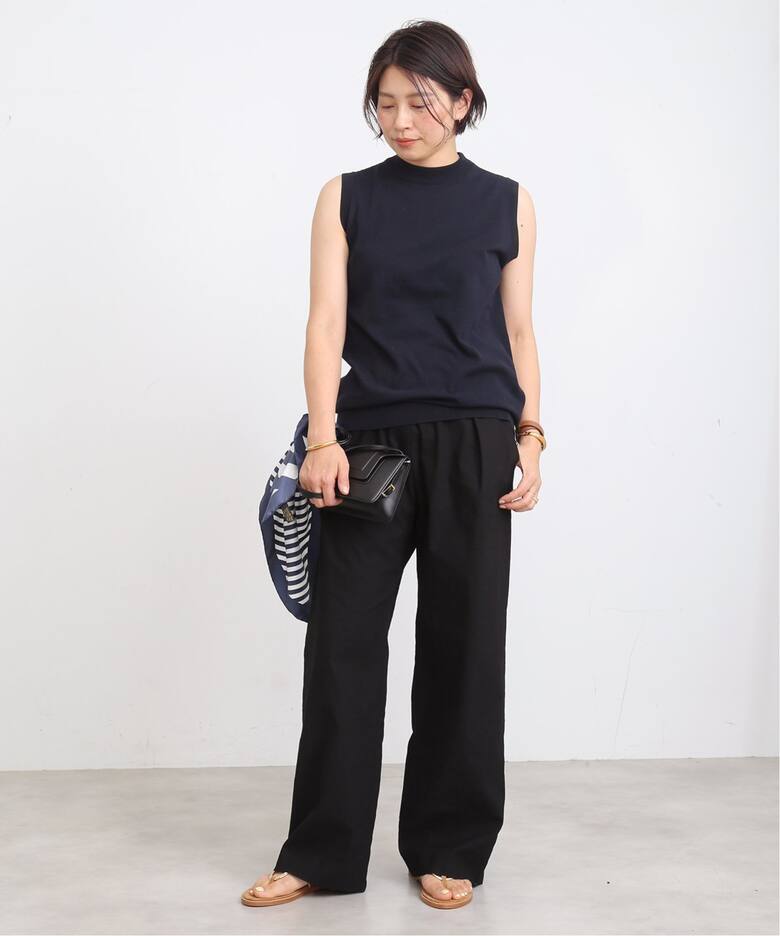 stretch twill タックパンツ（スラックス）｜Deuxieme Classe  