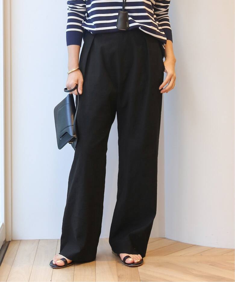 stretch twill タックパンツ（スラックス）｜Deuxieme Classe  