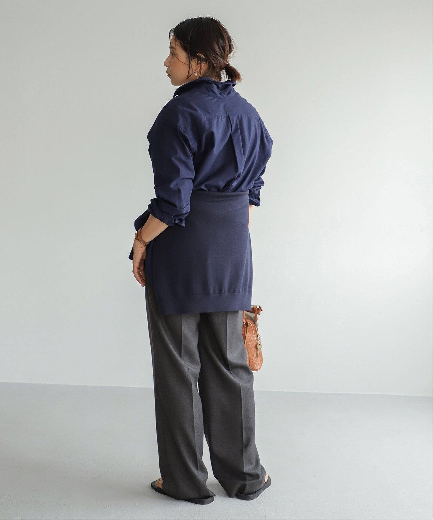 WOOL SERGE タックパンツ GRY（スラックス）｜Deuxieme Classe 