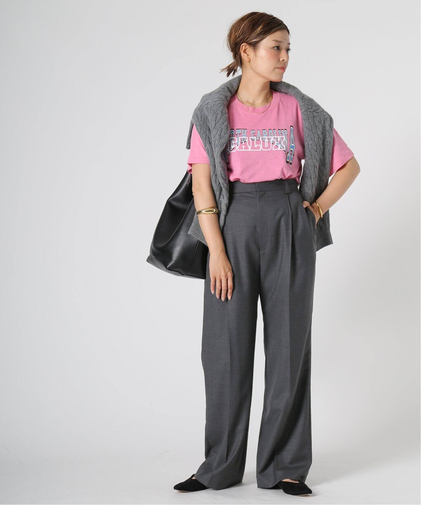 WOOL SERGE タックパンツ GRY（スラックス）｜Deuxieme Classe 