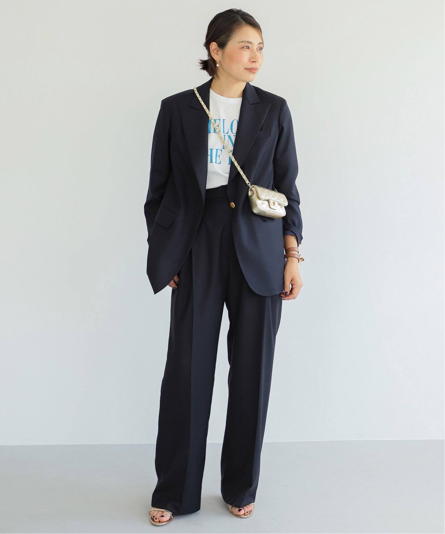 WOOL SERGE タック パンツ NVY（スラックス）｜Deuxieme Classe  