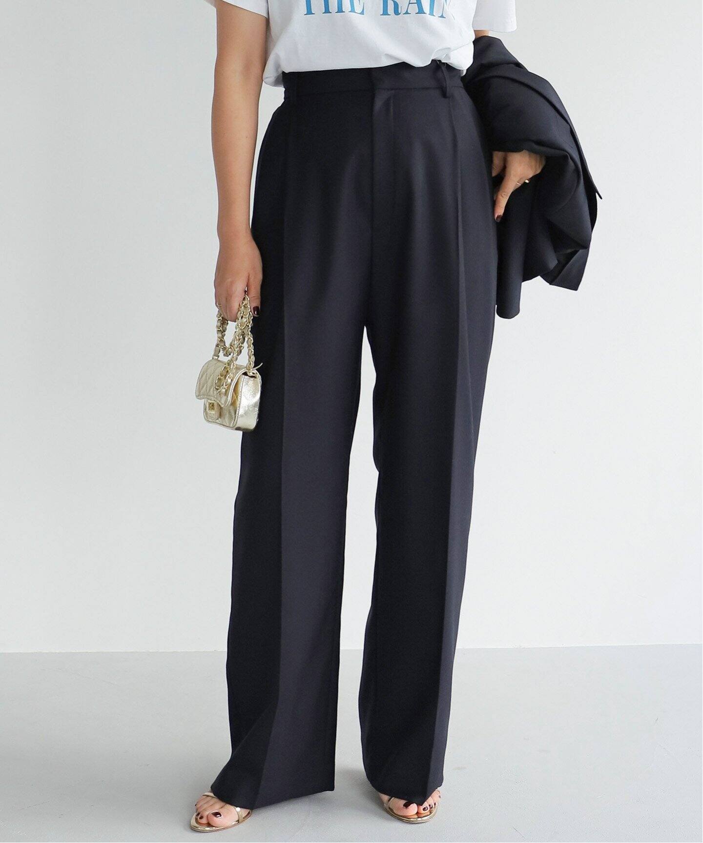 WOOL SERGE タック パンツ NVY（スラックス）｜Deuxieme Classe  