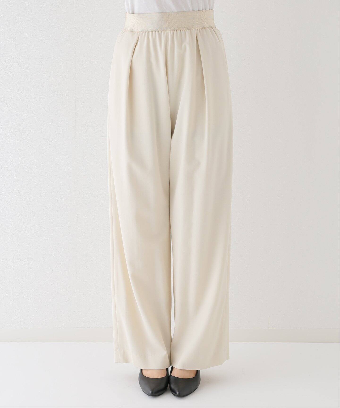 WOOL/VI タックパンツ WHT（その他パンツ）｜Deuxieme Classe  