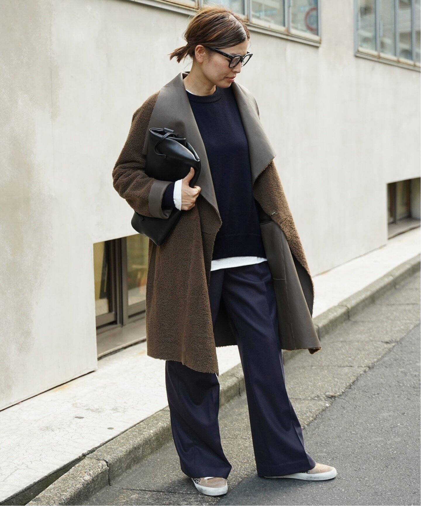 Modern Wide パンツ(NAVY)（スラックス）｜Deuxieme Classe 
