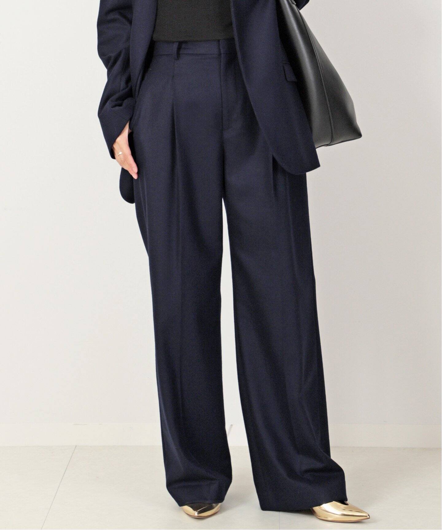 Modern Wide パンツ(NAVY)（スラックス）｜Deuxieme Classe  