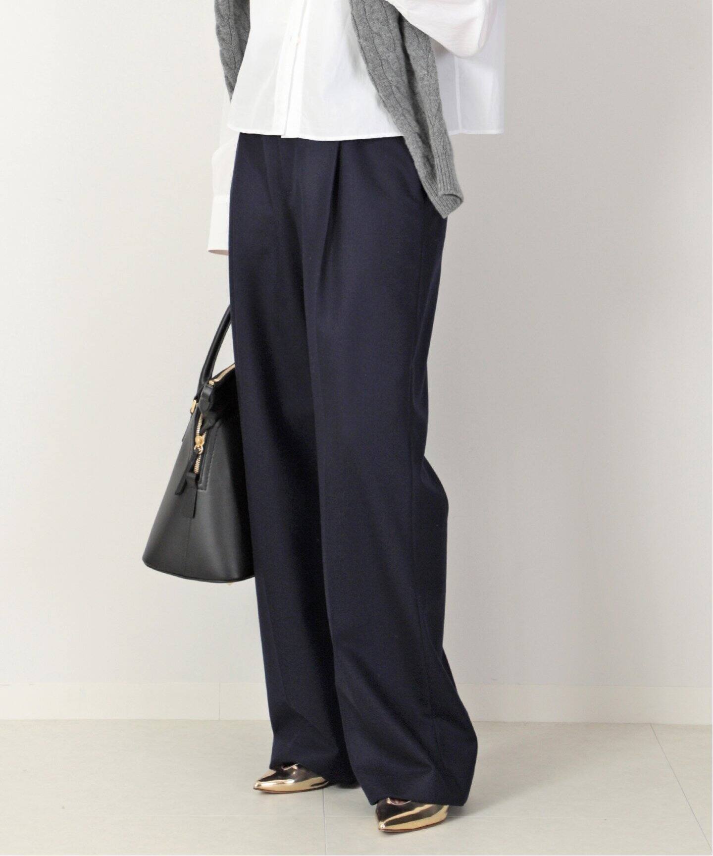 Modern Wide パンツ(NAVY)（スラックス）｜Deuxieme Classe  