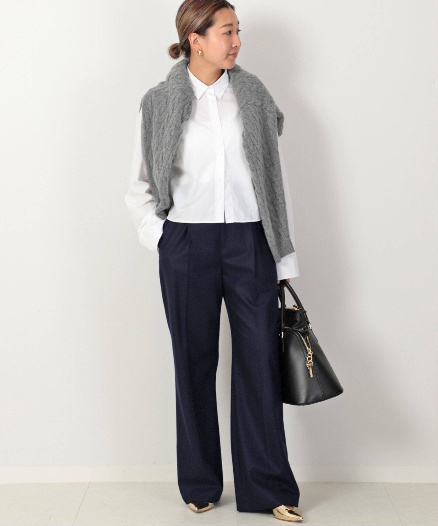 Modern Wide パンツ(NAVY)（スラックス）｜Deuxieme Classe  